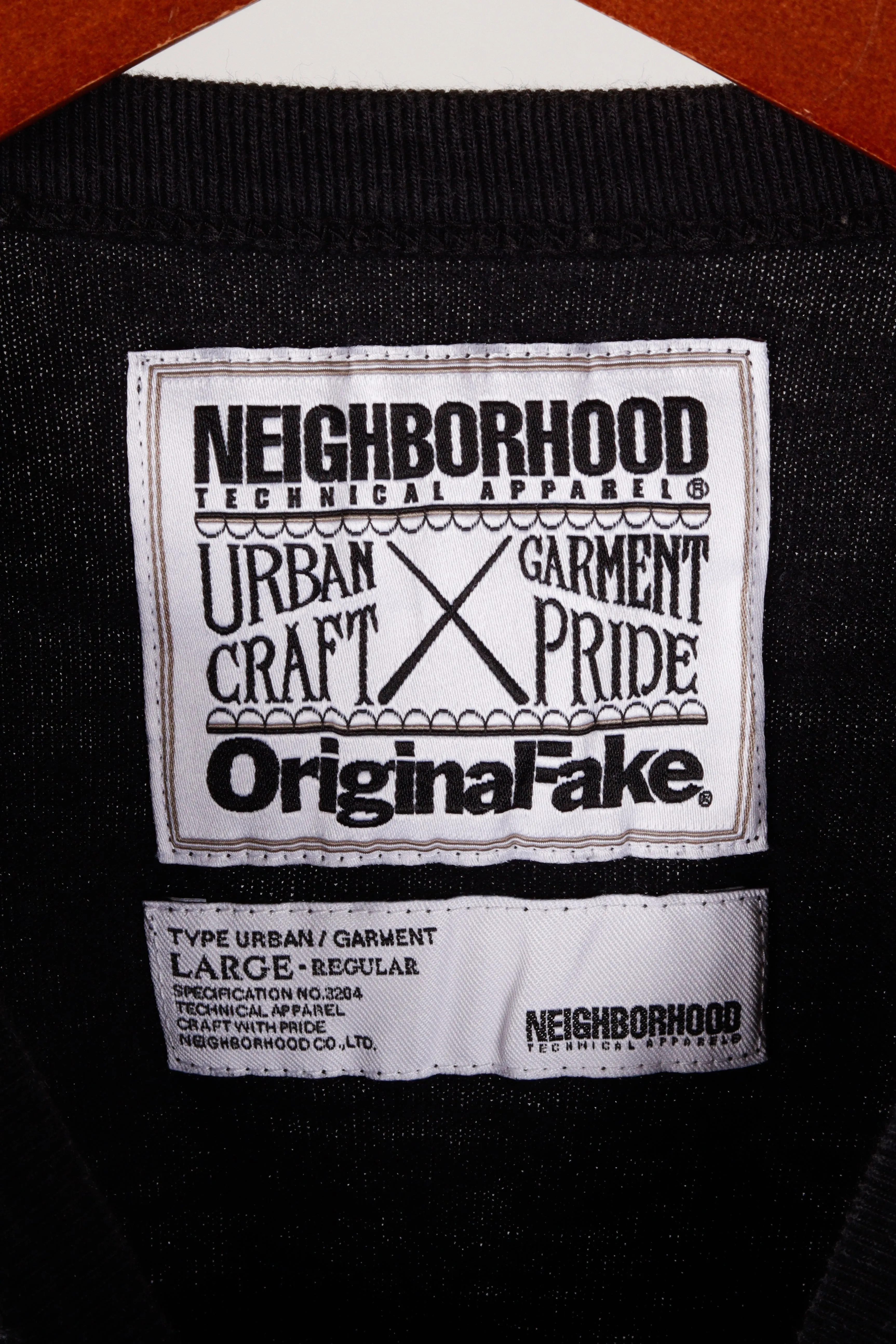 Neighborhood x Original Fake SS09 'Graphic Pocket ' T-Shirt Black (2009)