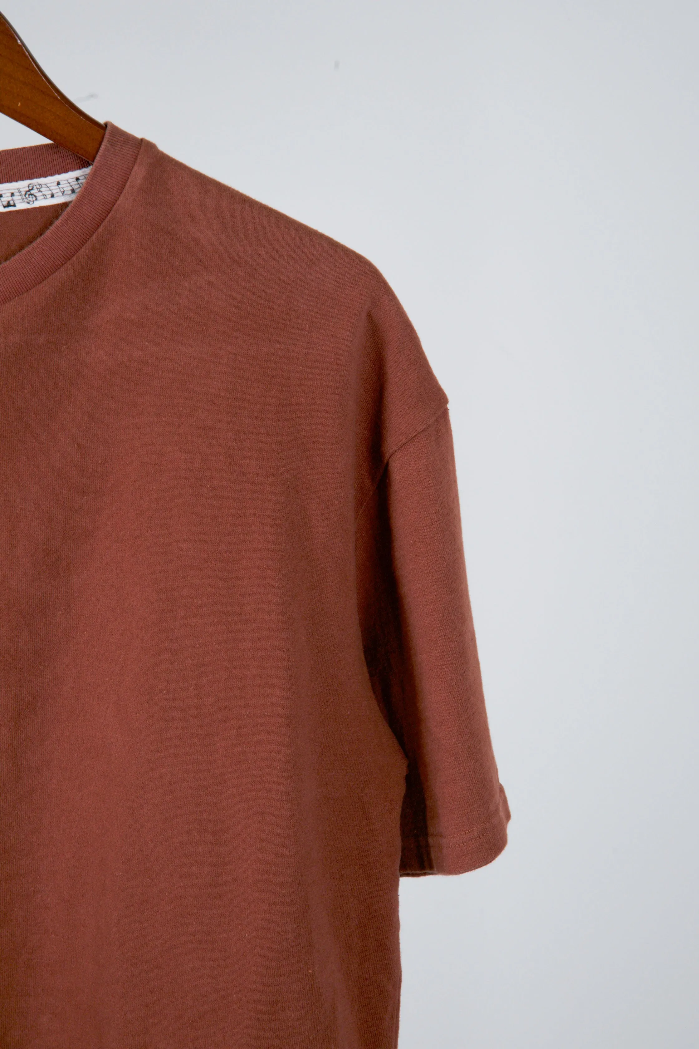 Number (N)ine 'Sheet Music Collar' Jersey T-Shirt Brown