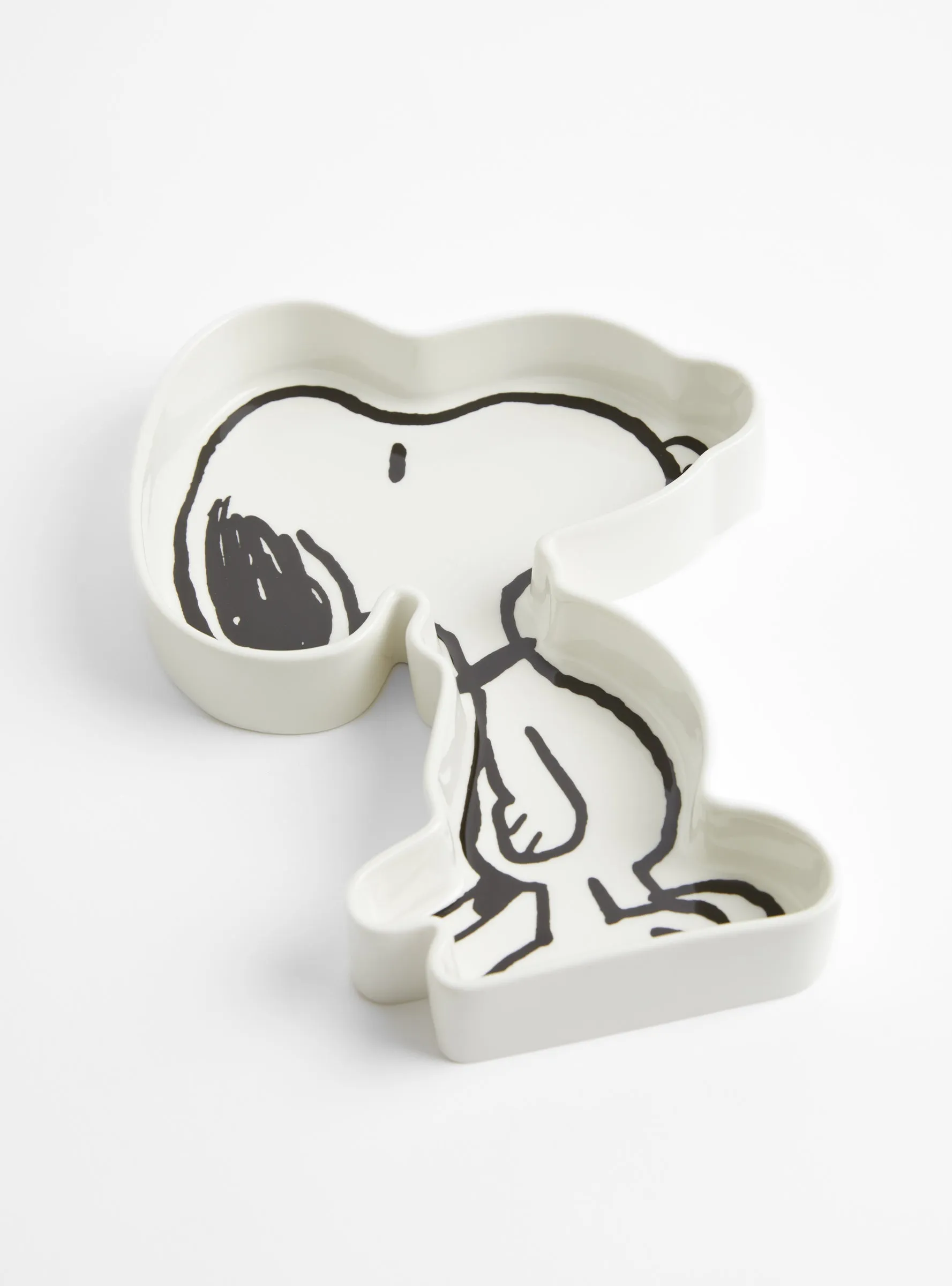 Peanuts Snoopy Shaped Trinket Dish White