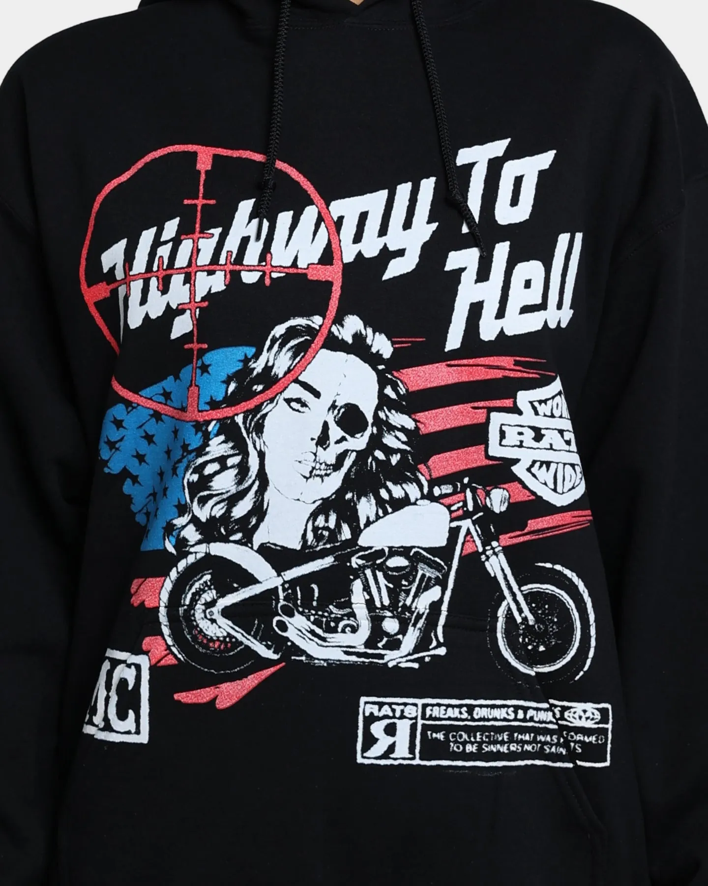 Rats Get Fat Highway To Hell Hoodie Black