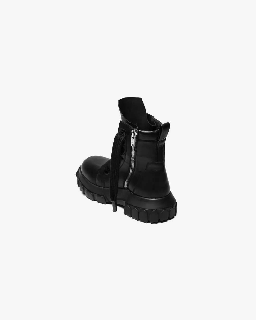 Rick Owens Jumbo Laced Bozo Tractor Chunky Boots in Blacis