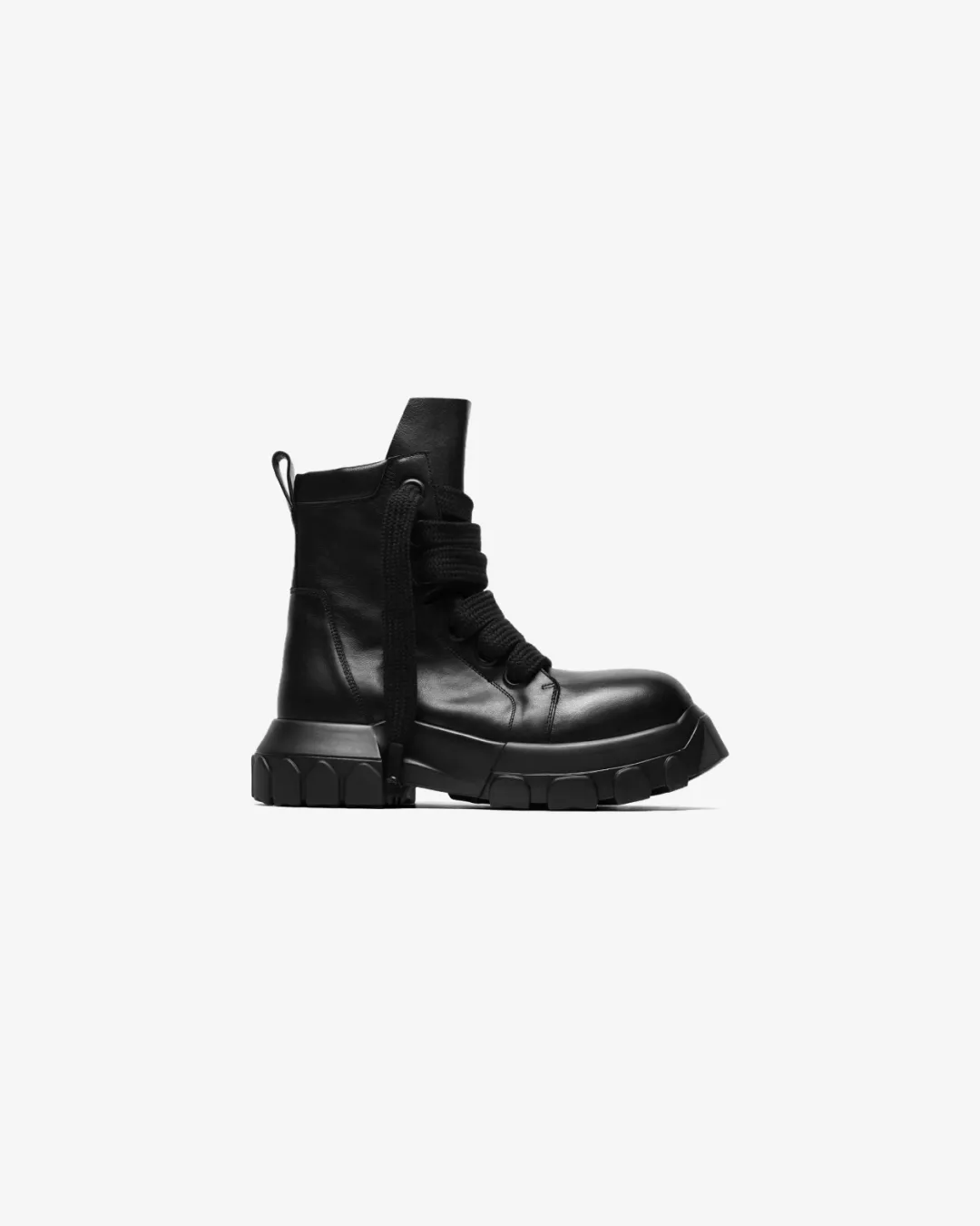 Rick Owens Jumbo Laced Bozo Tractor Chunky Boots in Blacis