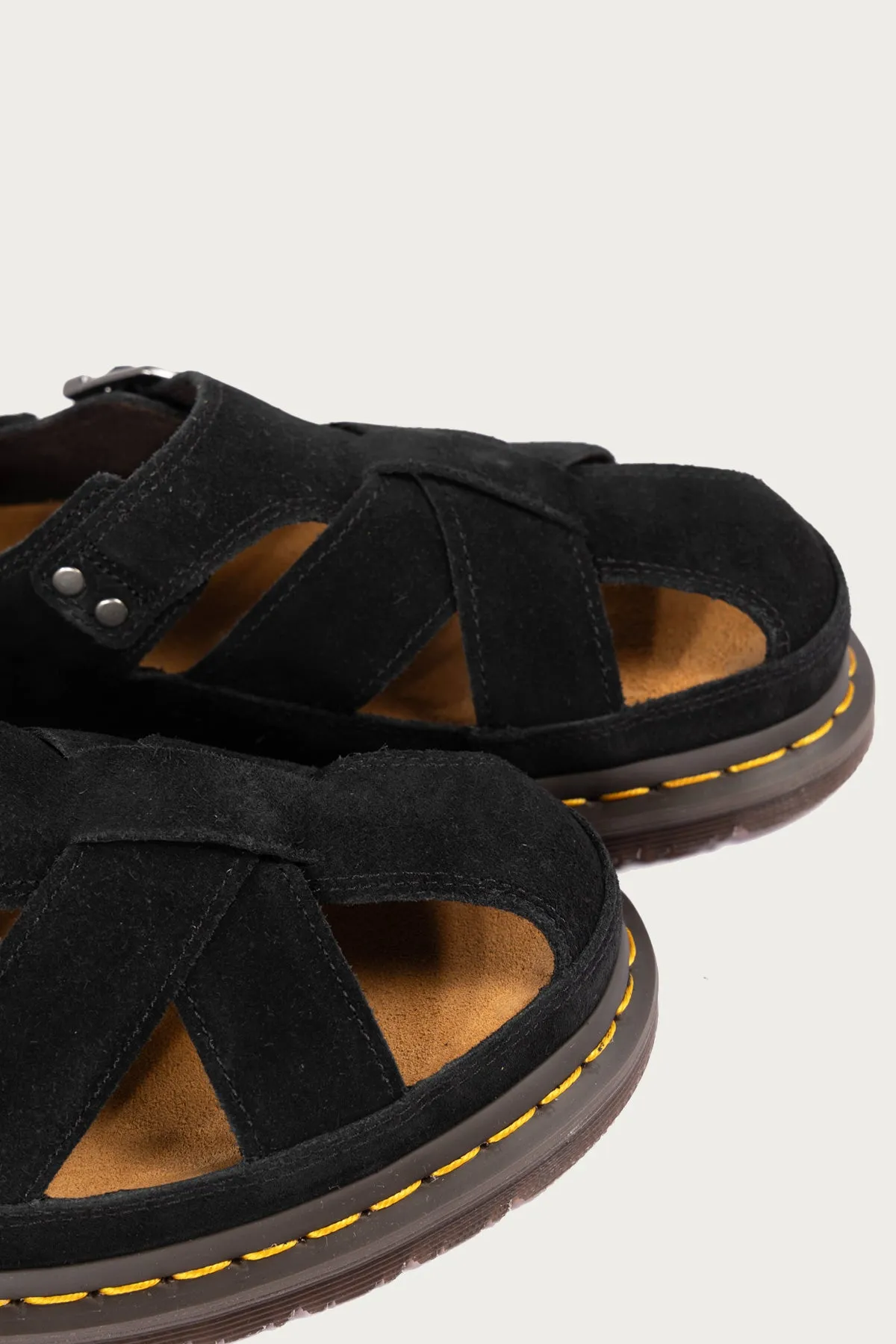 San Archive Fisherman - Plush Suede Reverse Black