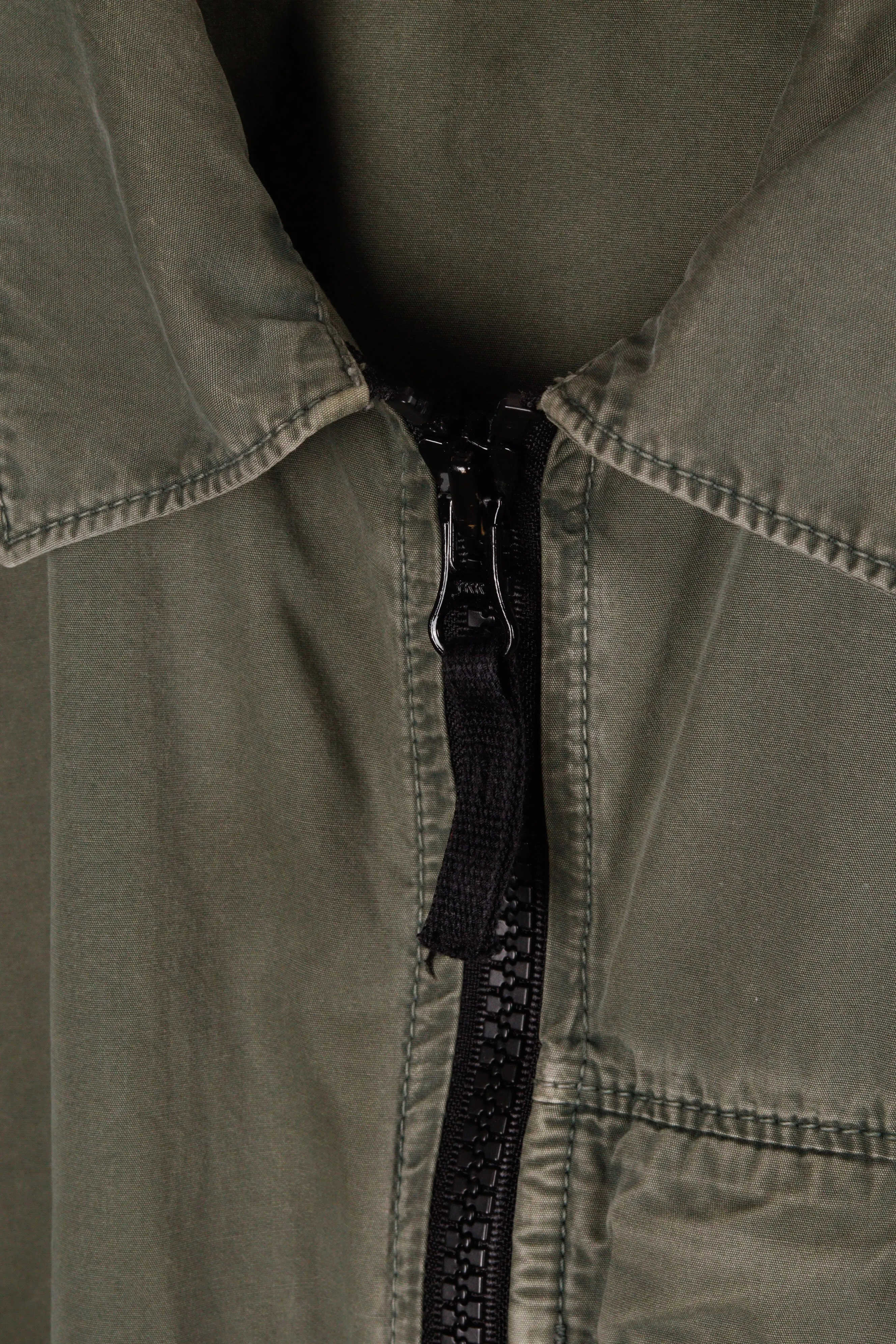 Stone Island FW21 'Zip Pocket Garment Dyed' Overshirt Olive (2021)