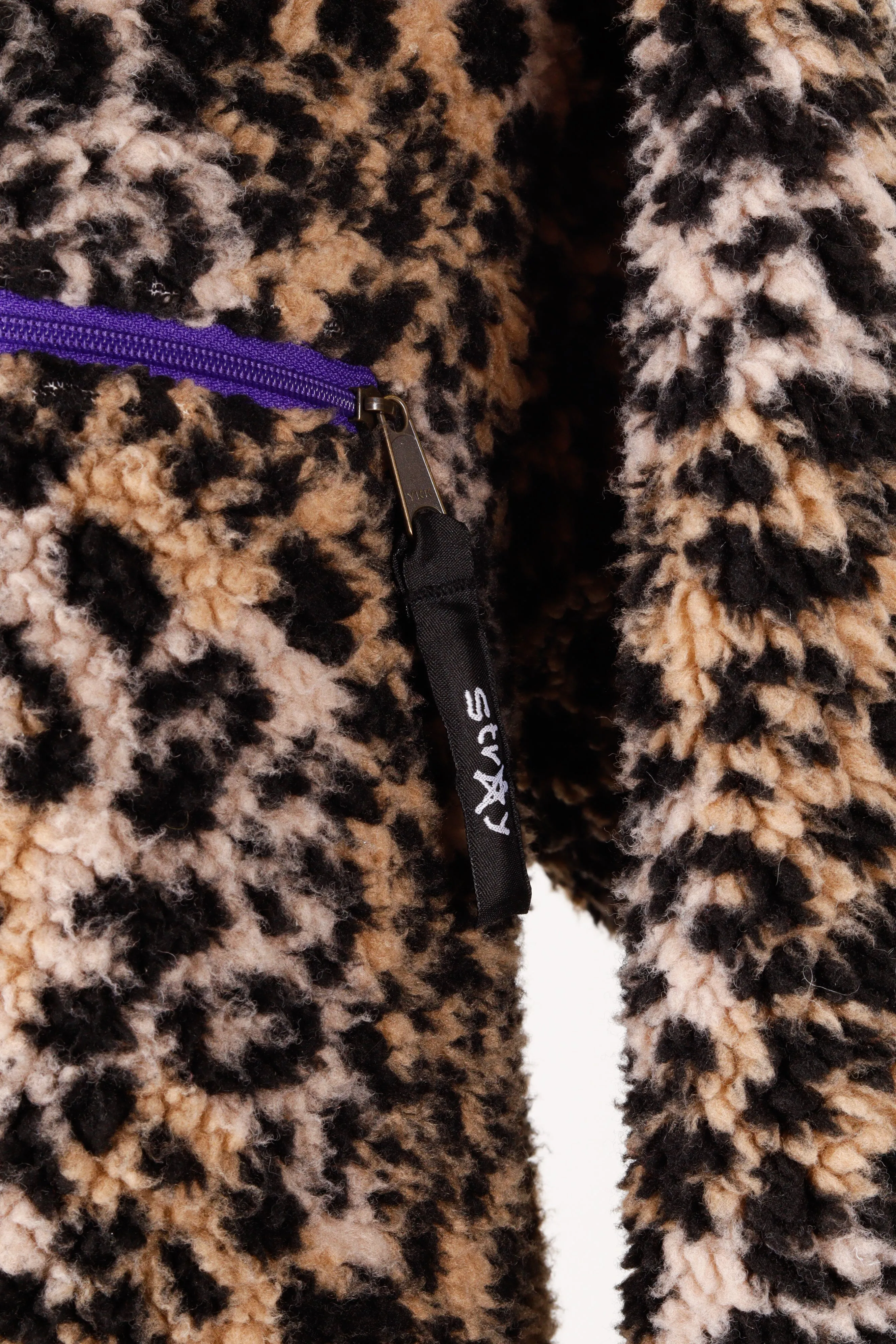 Stray Rats SS21 'Leopard Print' Deep Pile Fleece Jacket (2021)