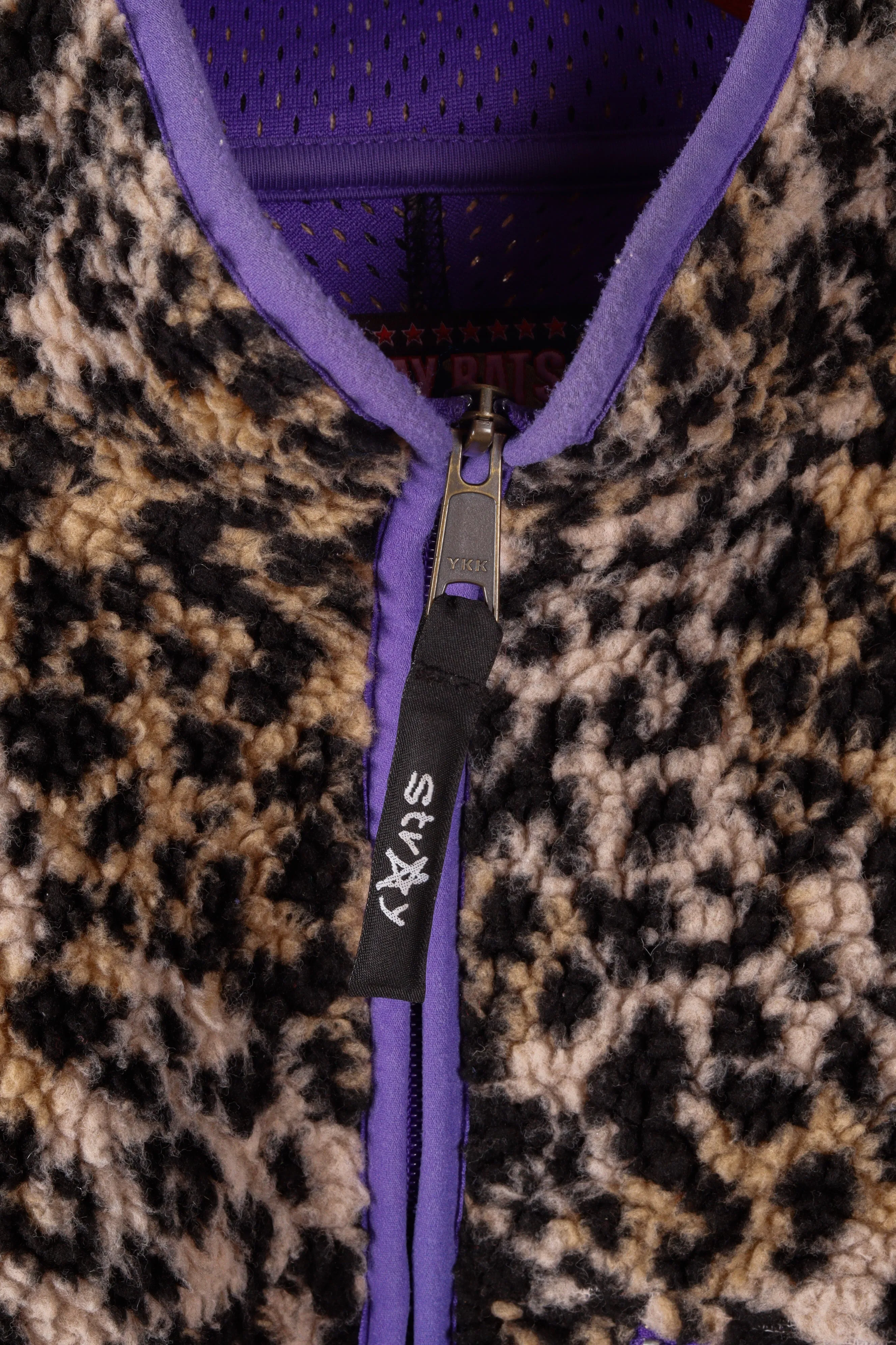 Stray Rats SS21 'Leopard Print' Deep Pile Fleece Jacket (2021)