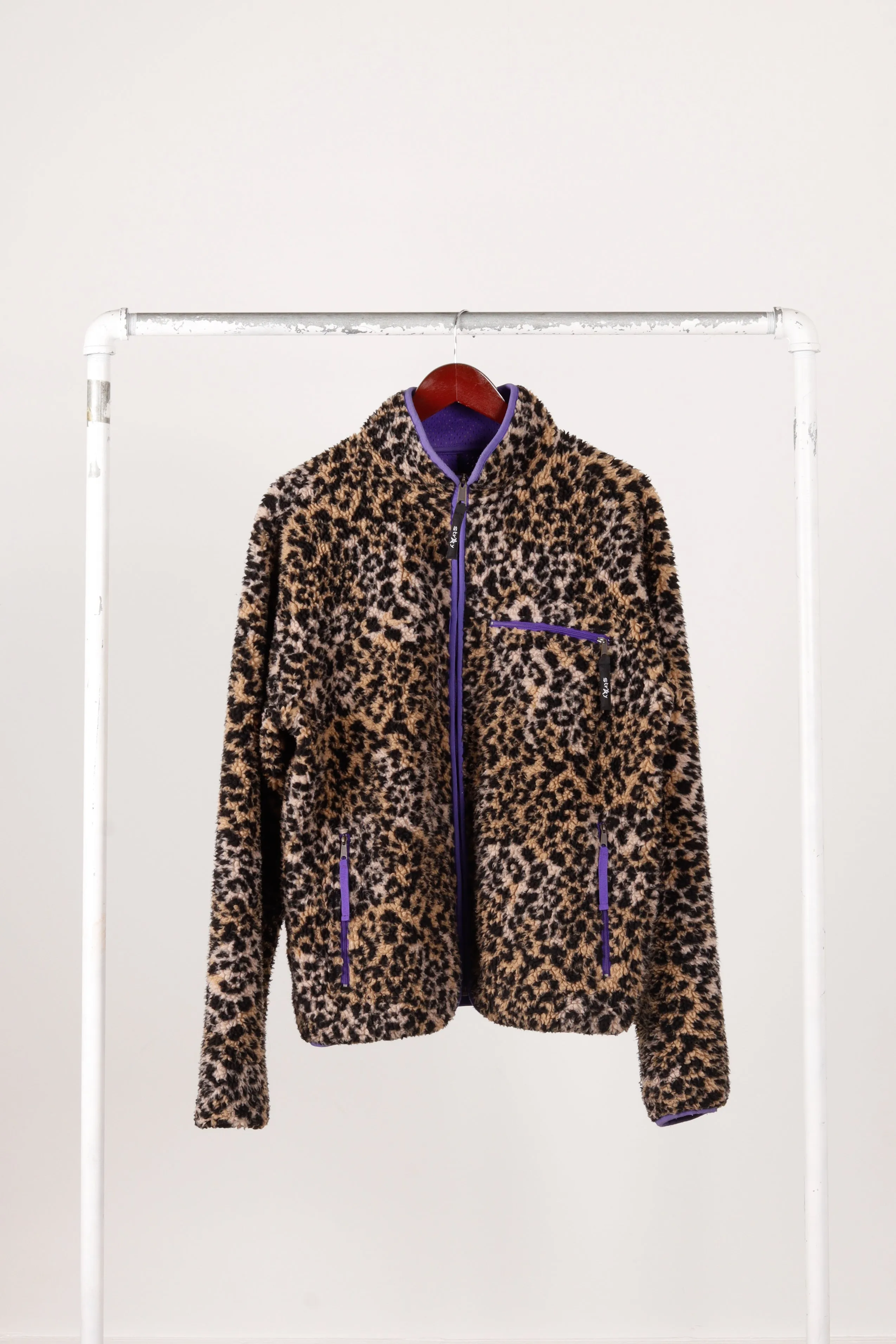 Stray Rats SS21 'Leopard Print' Deep Pile Fleece Jacket (2021)
