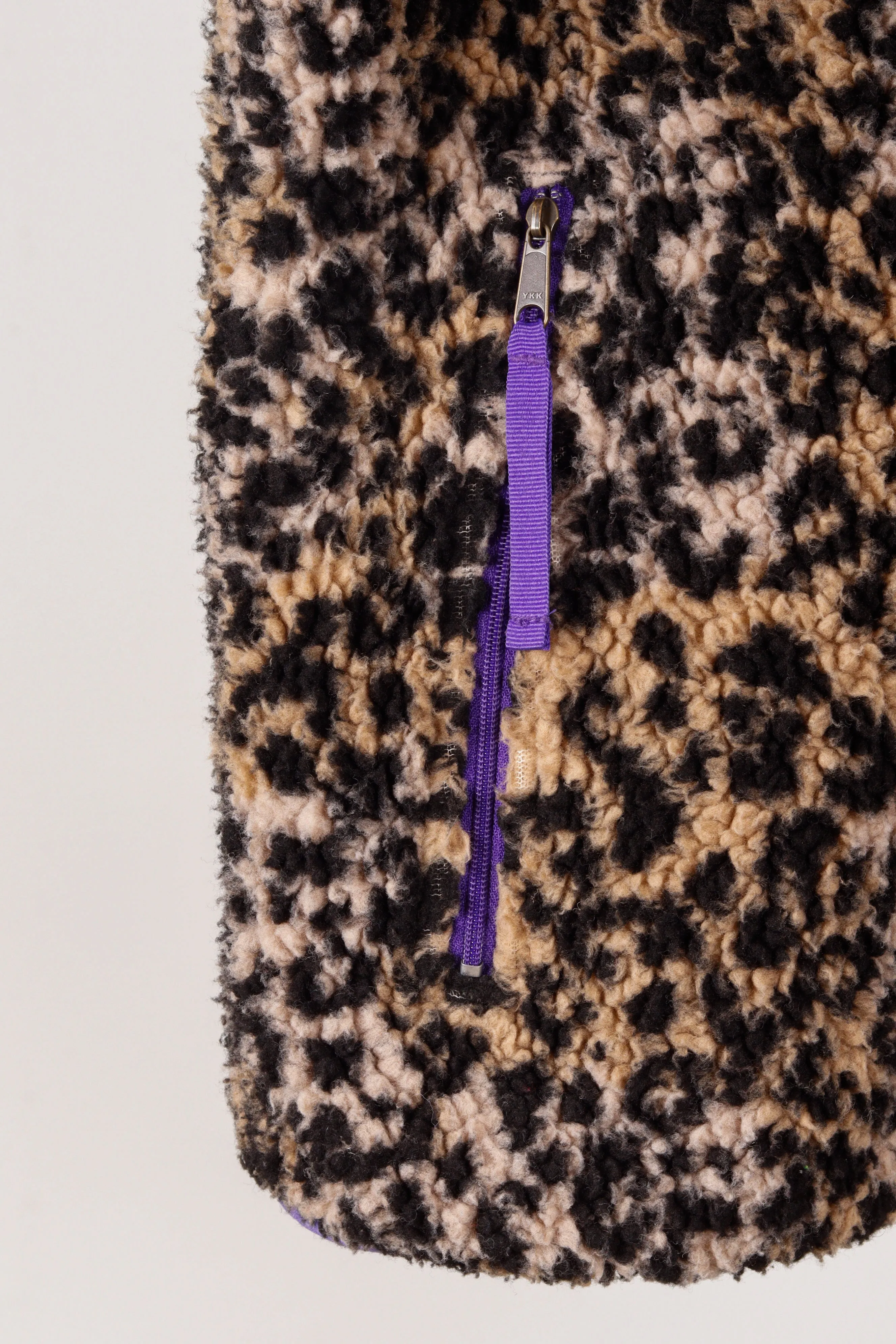 Stray Rats SS21 'Leopard Print' Deep Pile Fleece Jacket (2021)
