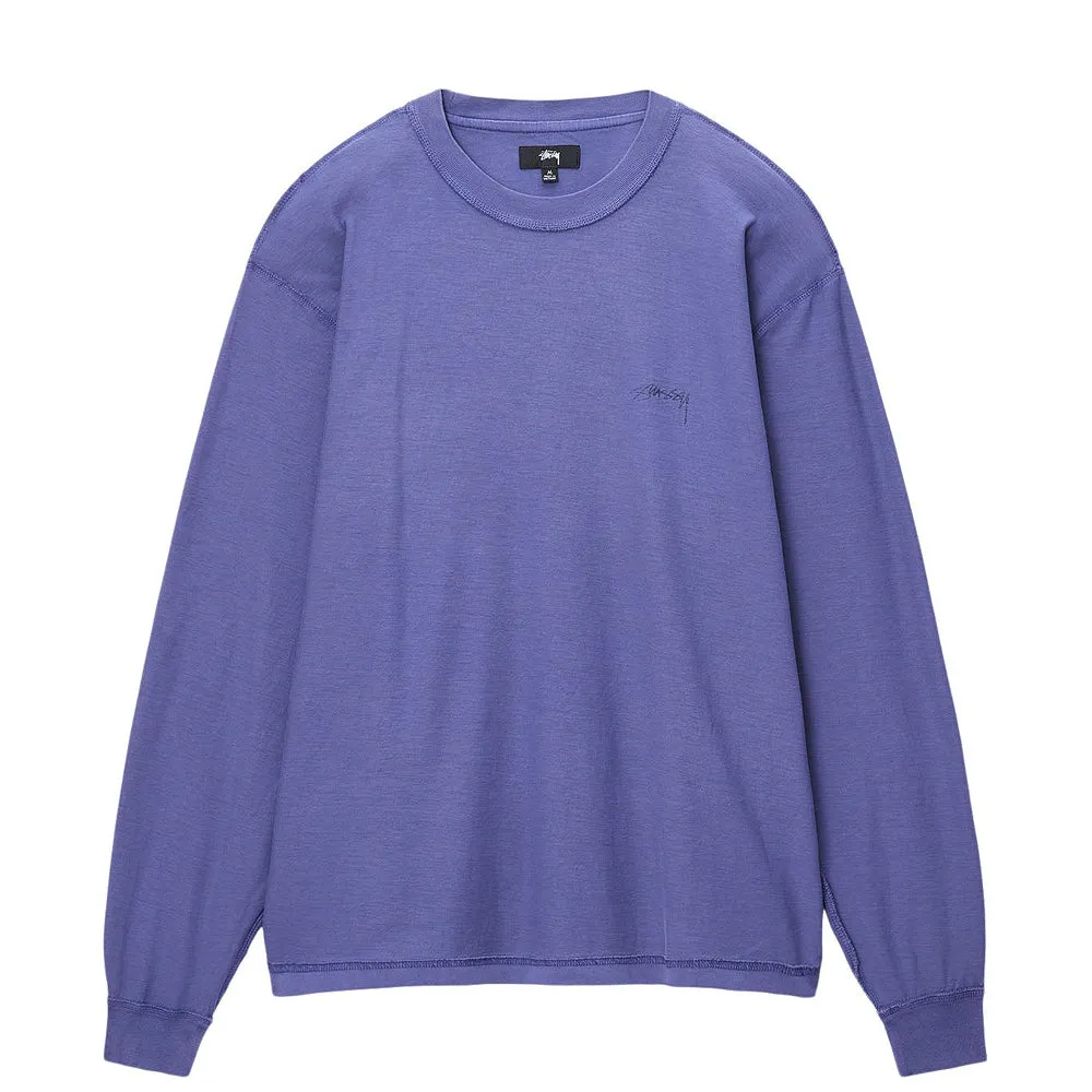 STSSY LAZY  LS TEE // DEEP COBALT