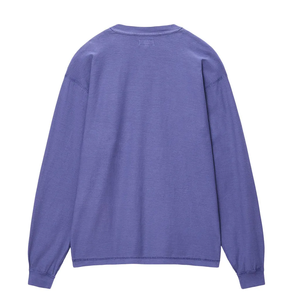 STSSY LAZY  LS TEE // DEEP COBALT