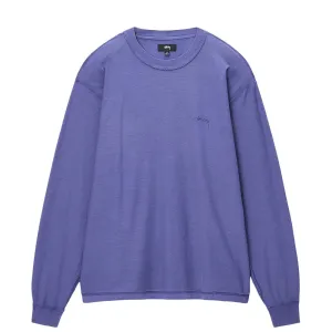 STSSY LAZY  LS TEE // DEEP COBALT