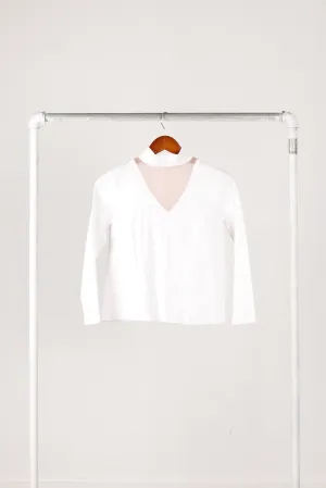 sueUNDERCOVER FW19 'Sheer Collar' L/S Mock Neck White (2019)