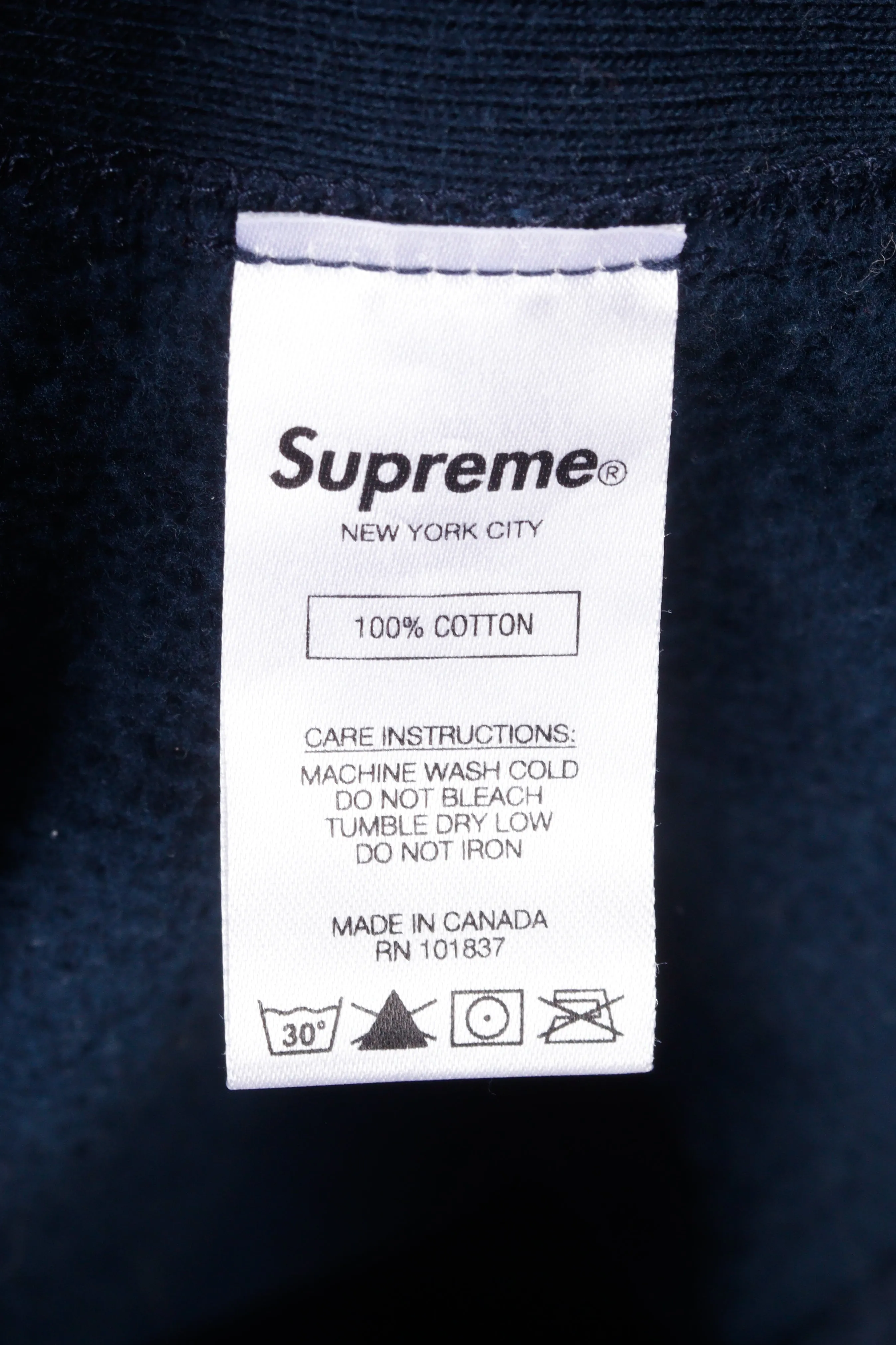 Supreme FW19 'Paisley Box Logo' Hooded Sweatshirt Navy (2019)