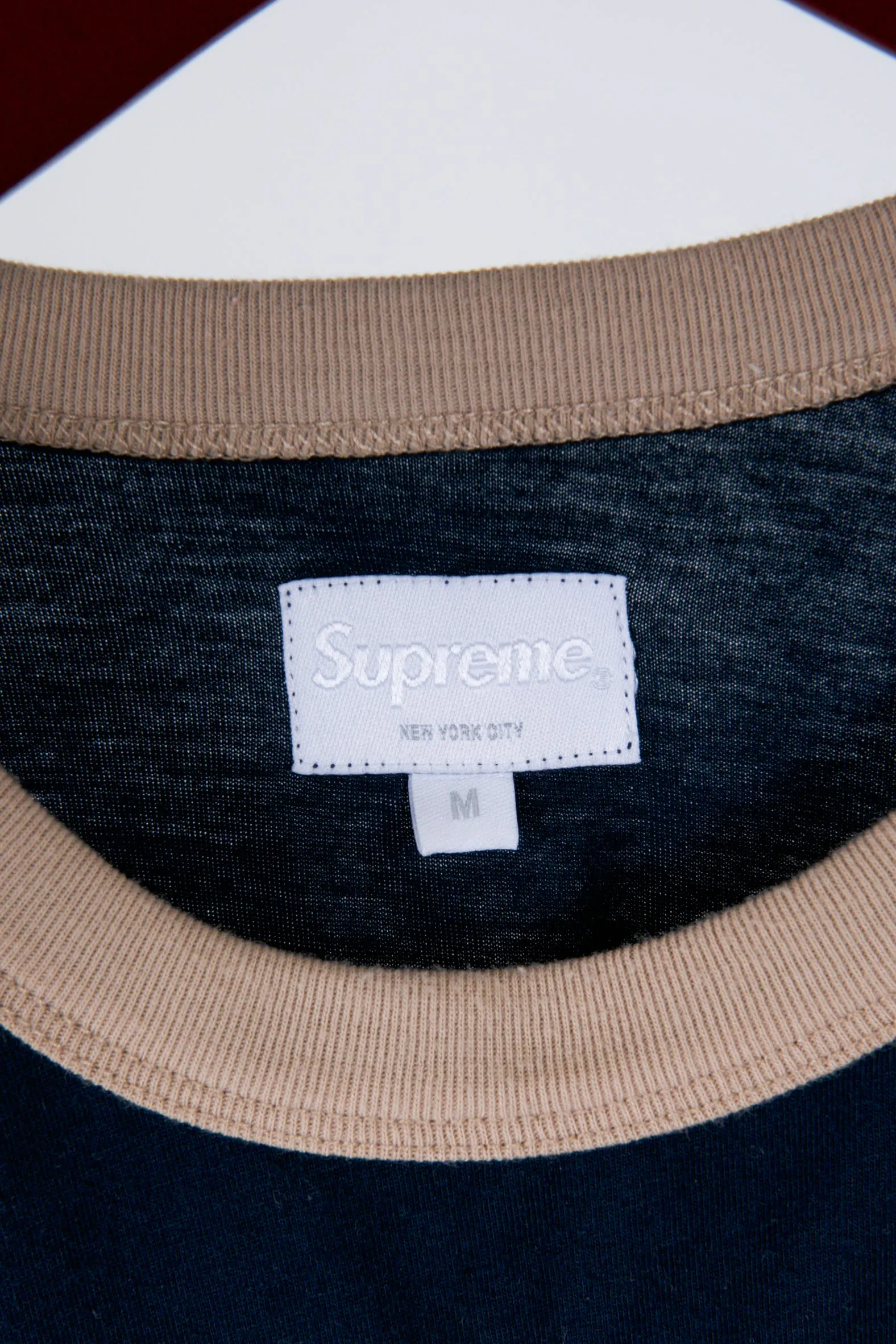 Supreme SS17 'Pinstripe Football' S/S Top Tan (2017)