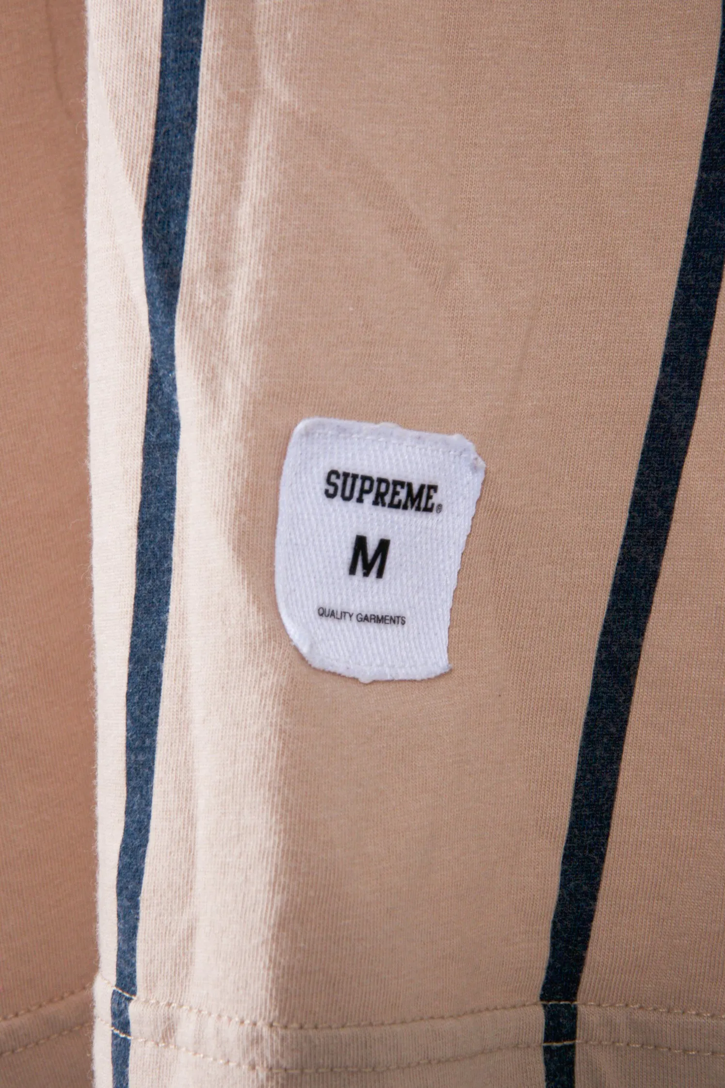 Supreme SS17 'Pinstripe Football' S/S Top Tan (2017)