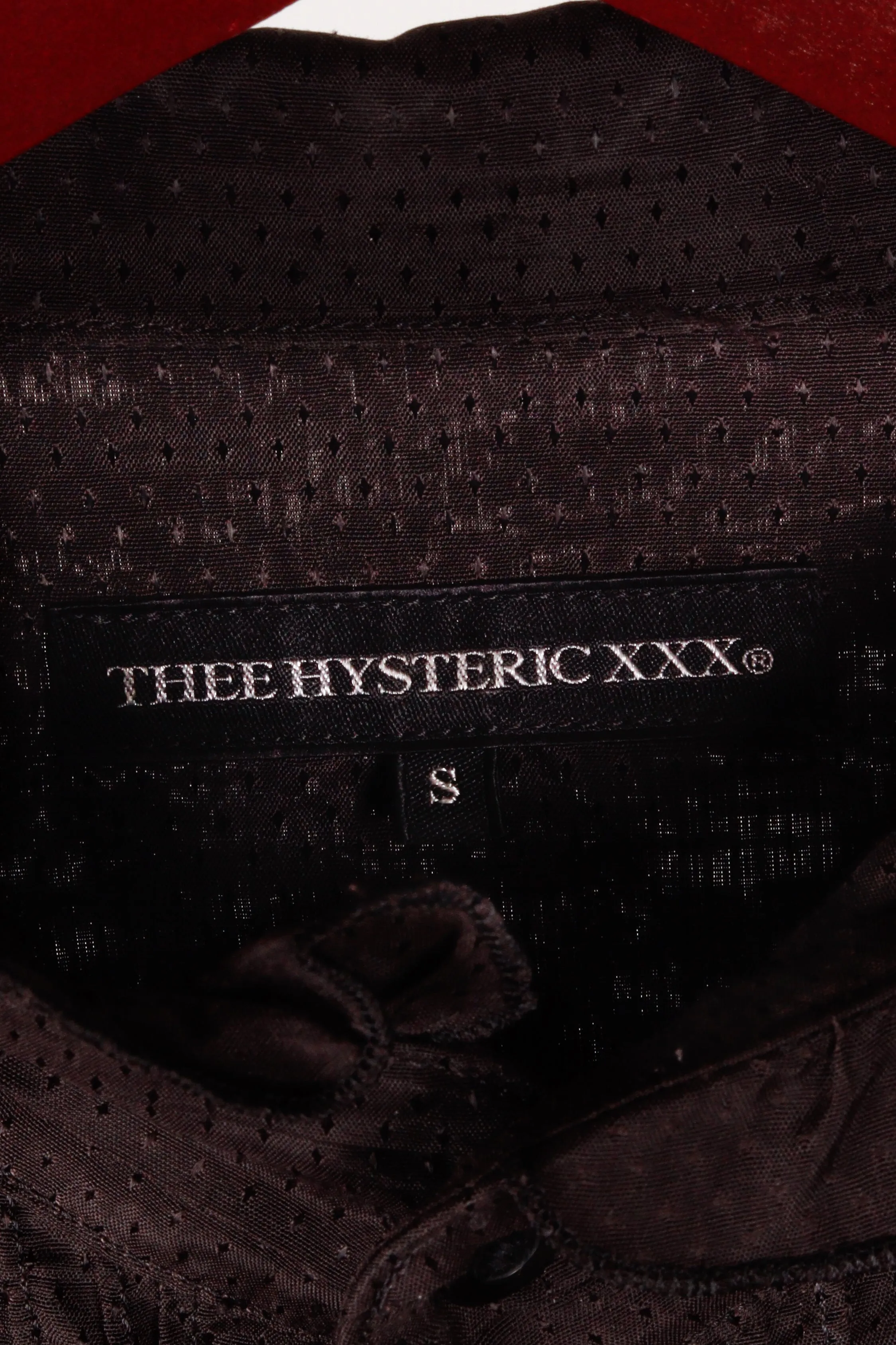 THEE HYSTERIC XXX 'Pleated Ruffle Collar' Shirt Black