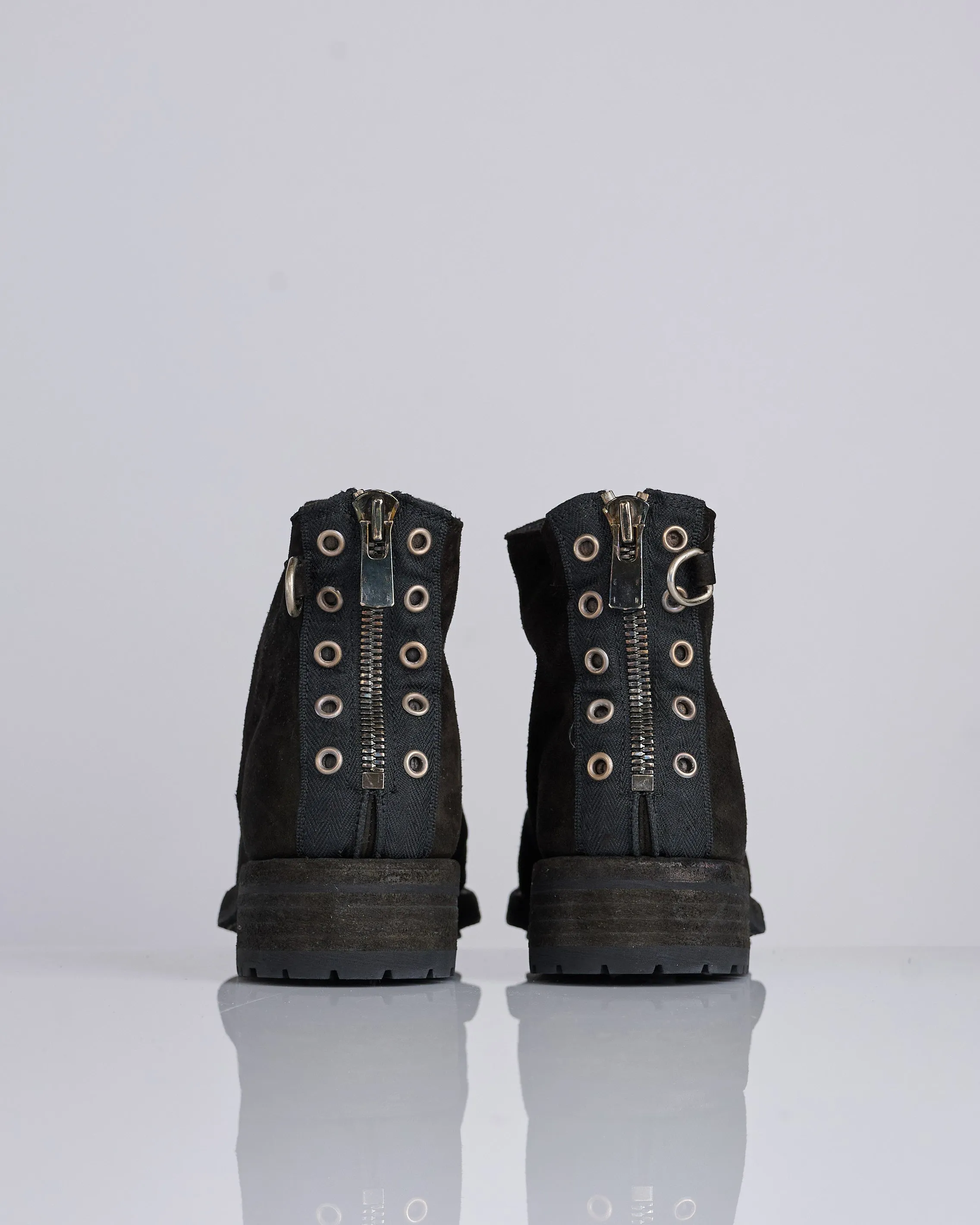 UNDERCOVER Guidi UC1E4F01 Eyelet Zip Boot Black