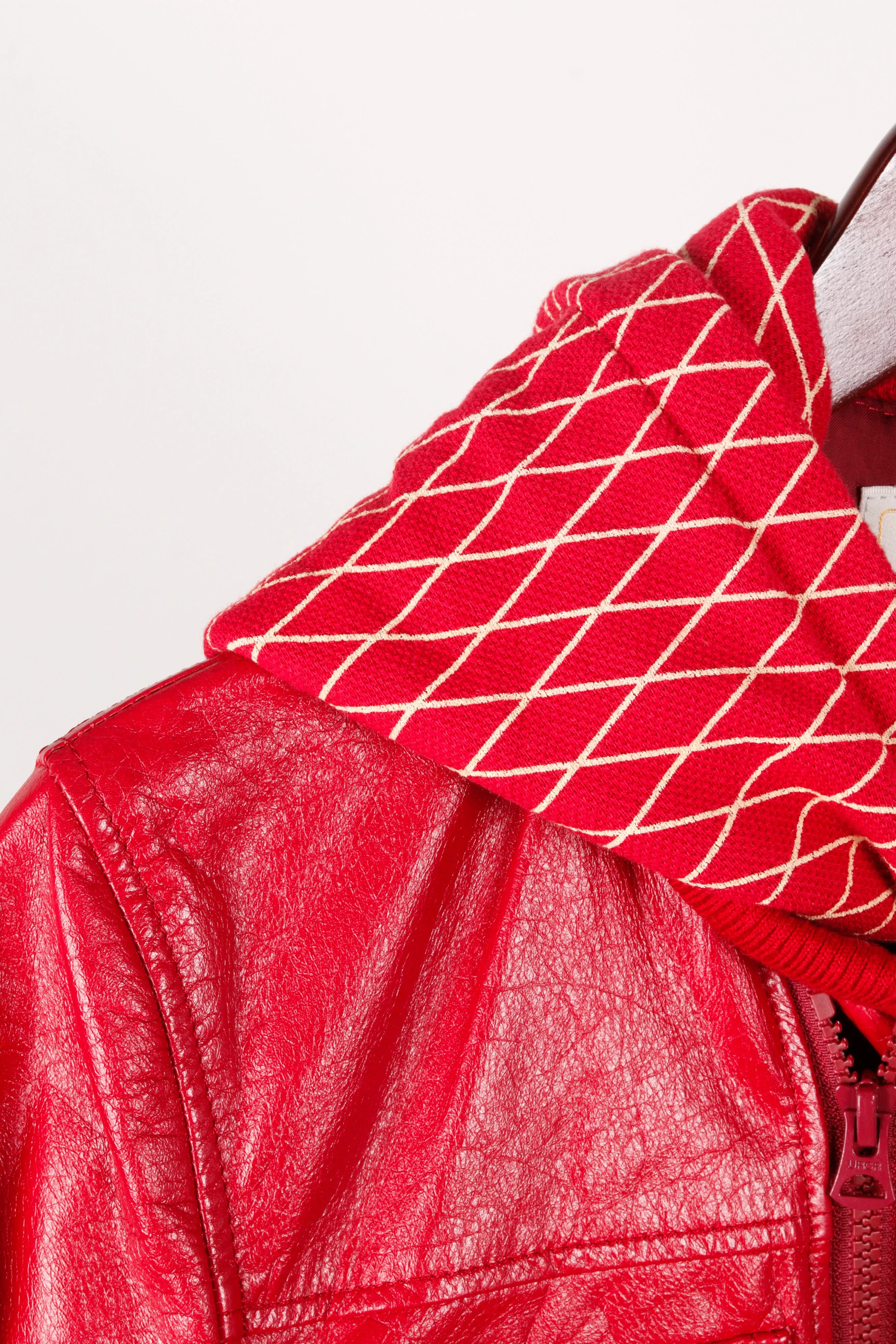 UNDERCOVER SS08 'Summer Madness' Hooded Leather Jacket Red (2008)