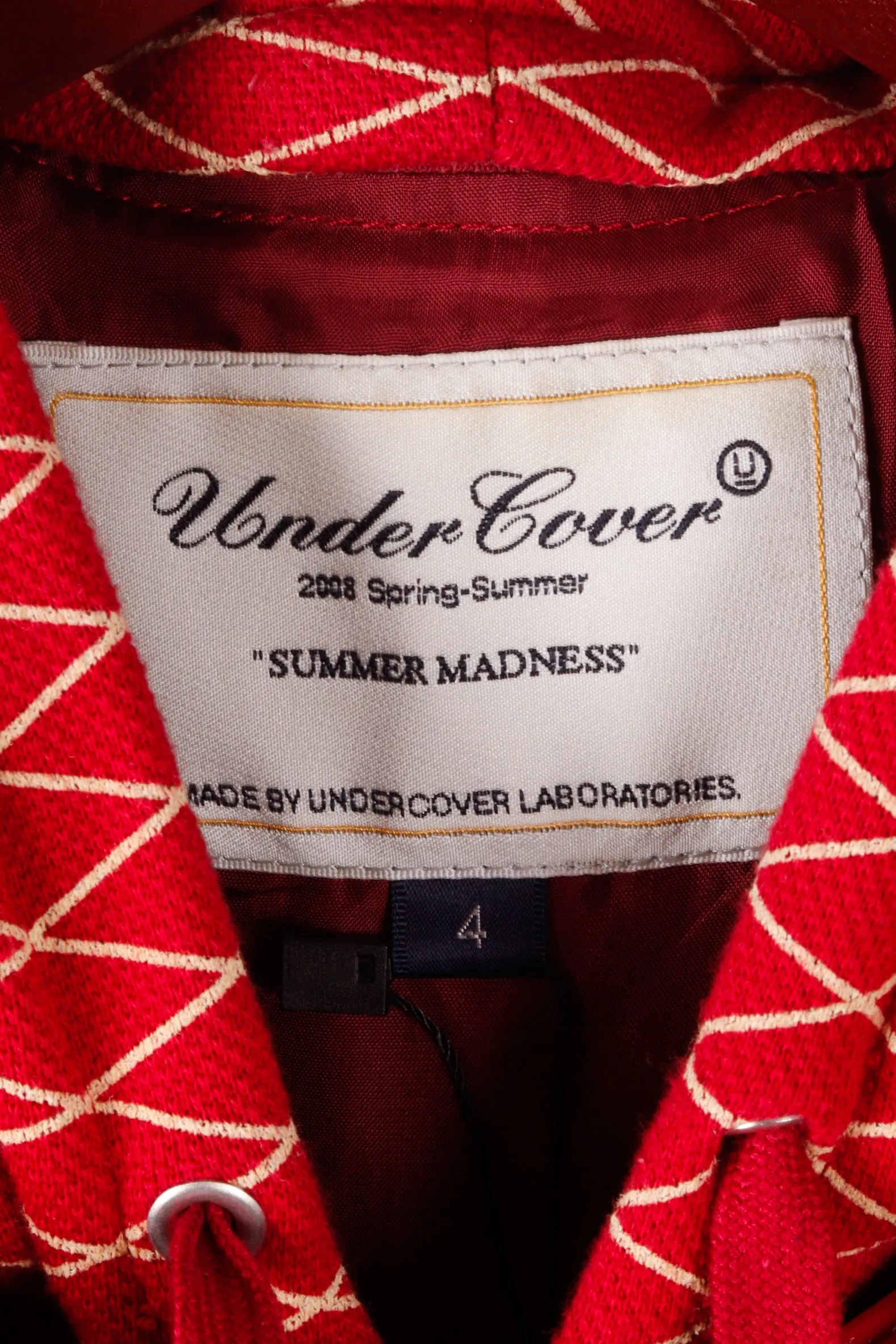UNDERCOVER SS08 'Summer Madness' Hooded Leather Jacket Red (2008)