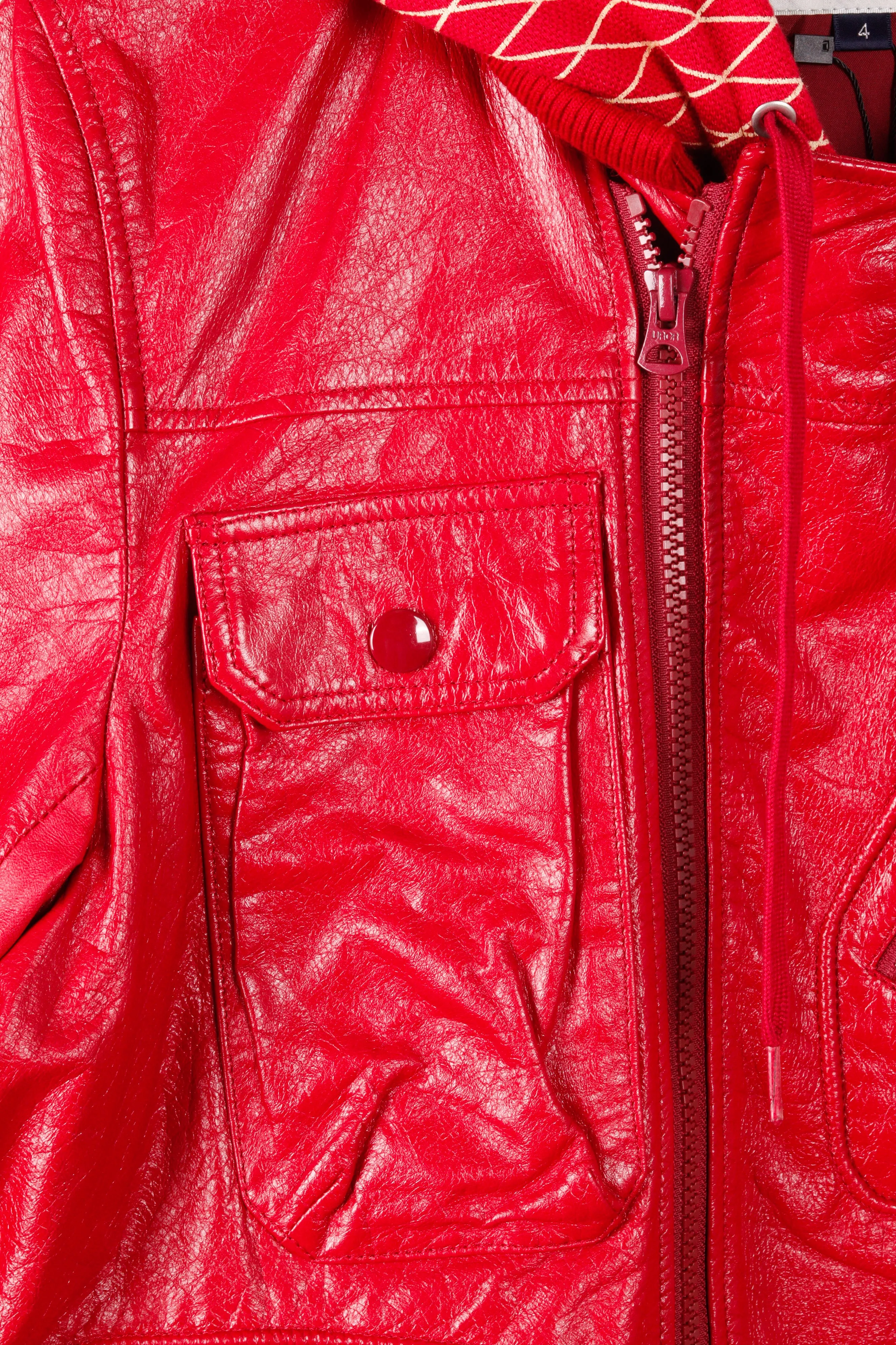 UNDERCOVER SS08 'Summer Madness' Hooded Leather Jacket Red (2008)