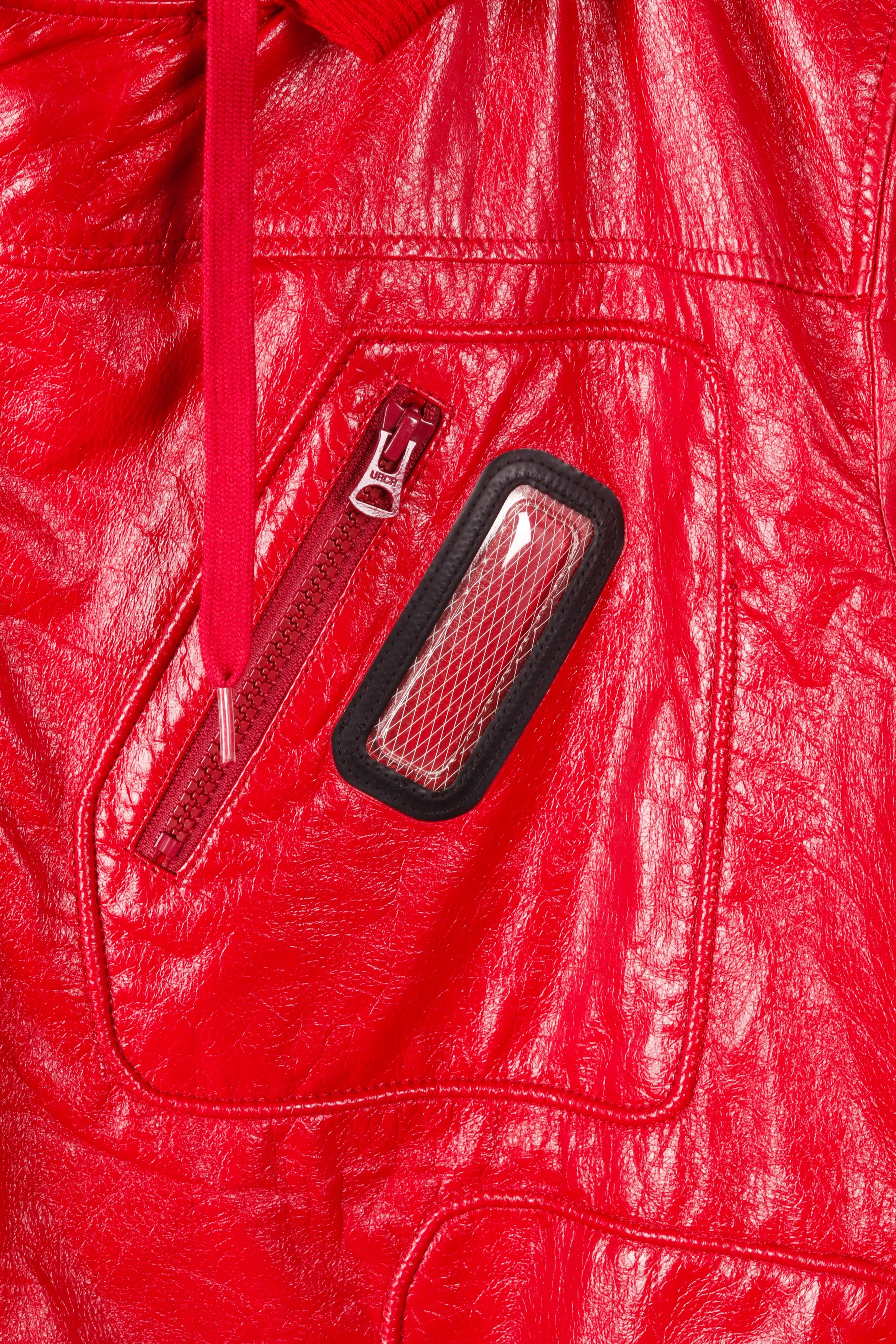 UNDERCOVER SS08 'Summer Madness' Hooded Leather Jacket Red (2008)
