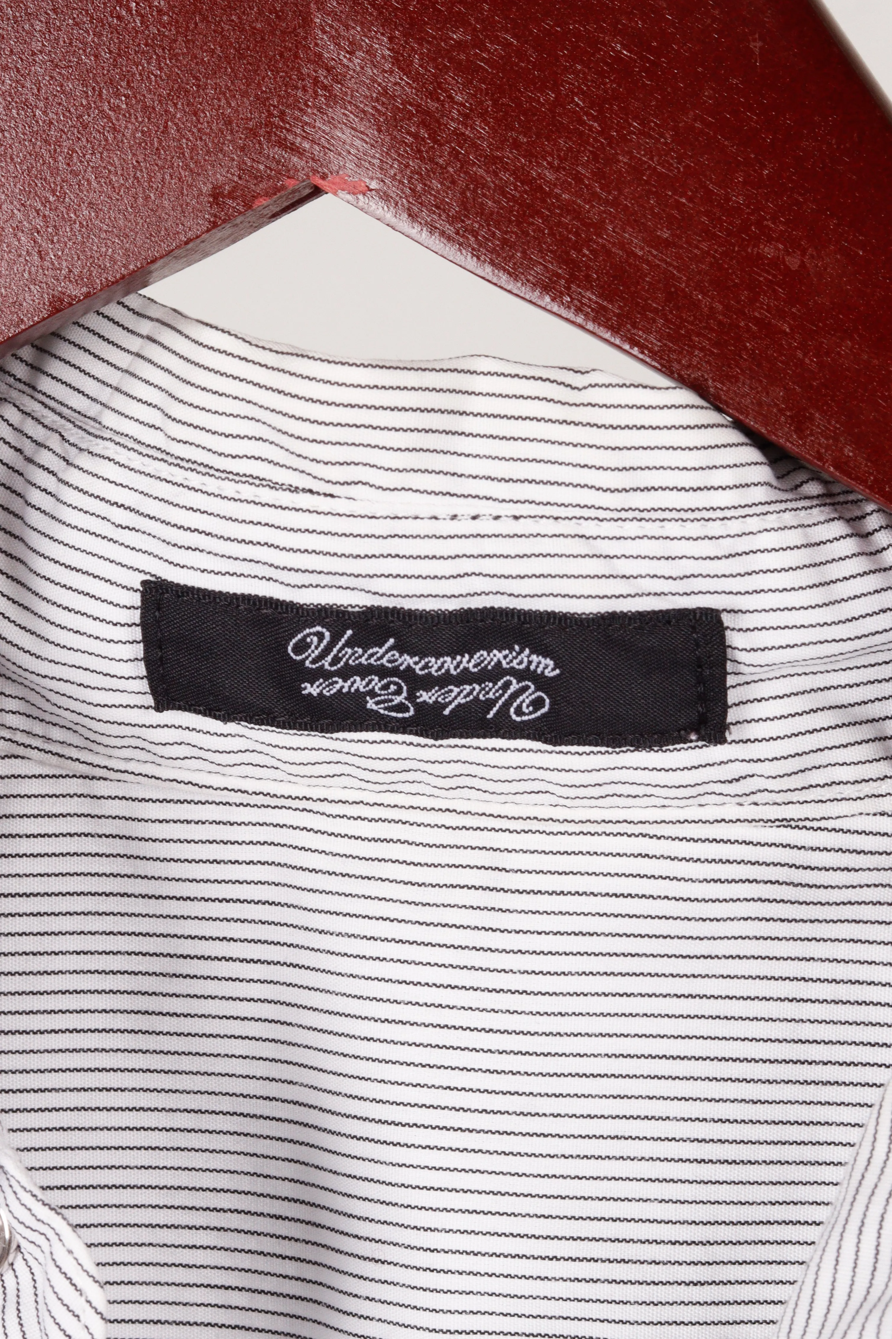 Undercoverism SS11 'Striped Frayed Hem' S/S Oxford Shirt White (2011)