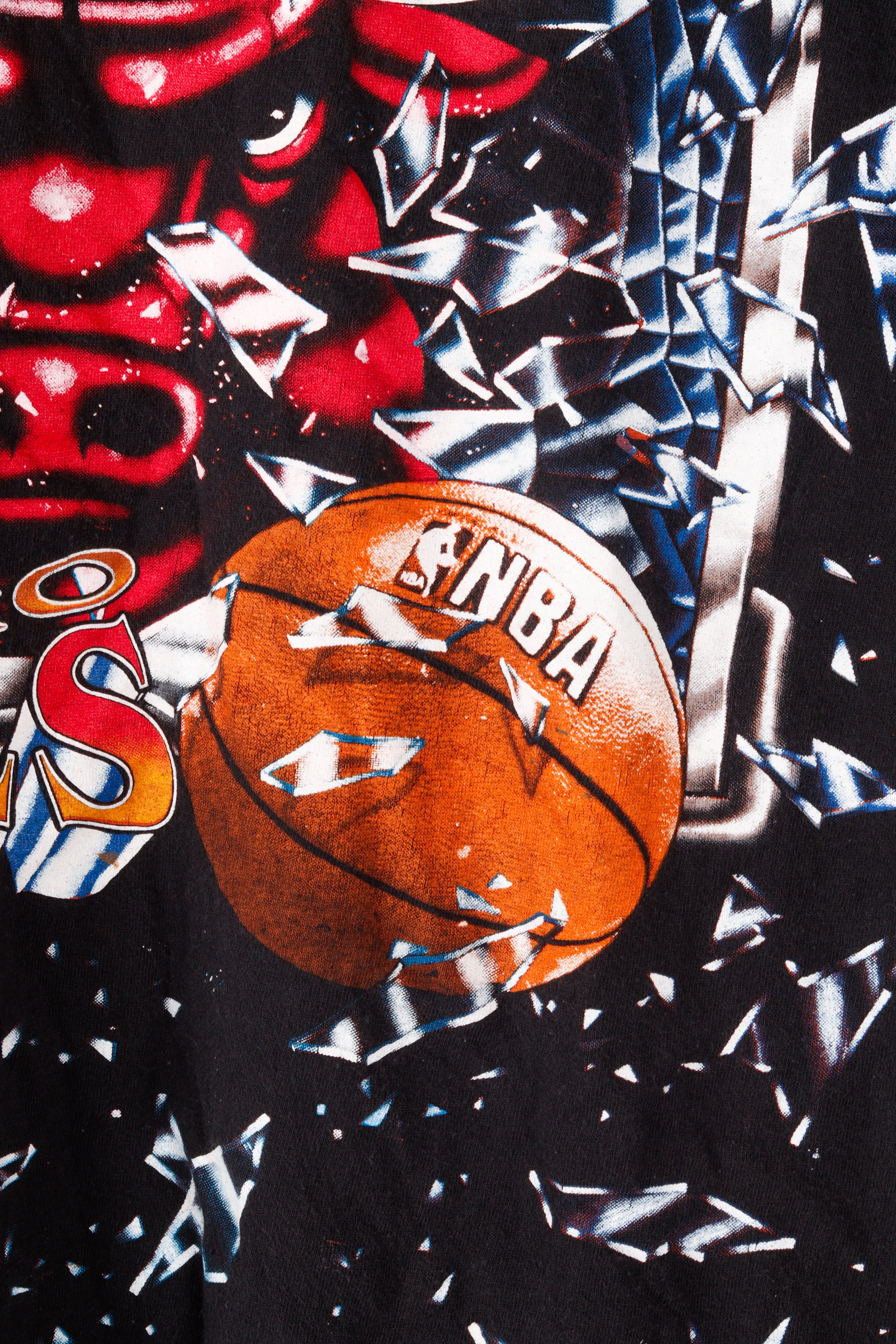 Vintage 1992 Chicago Bulls 'Shattered Backboard Megaprint' T-Shirt