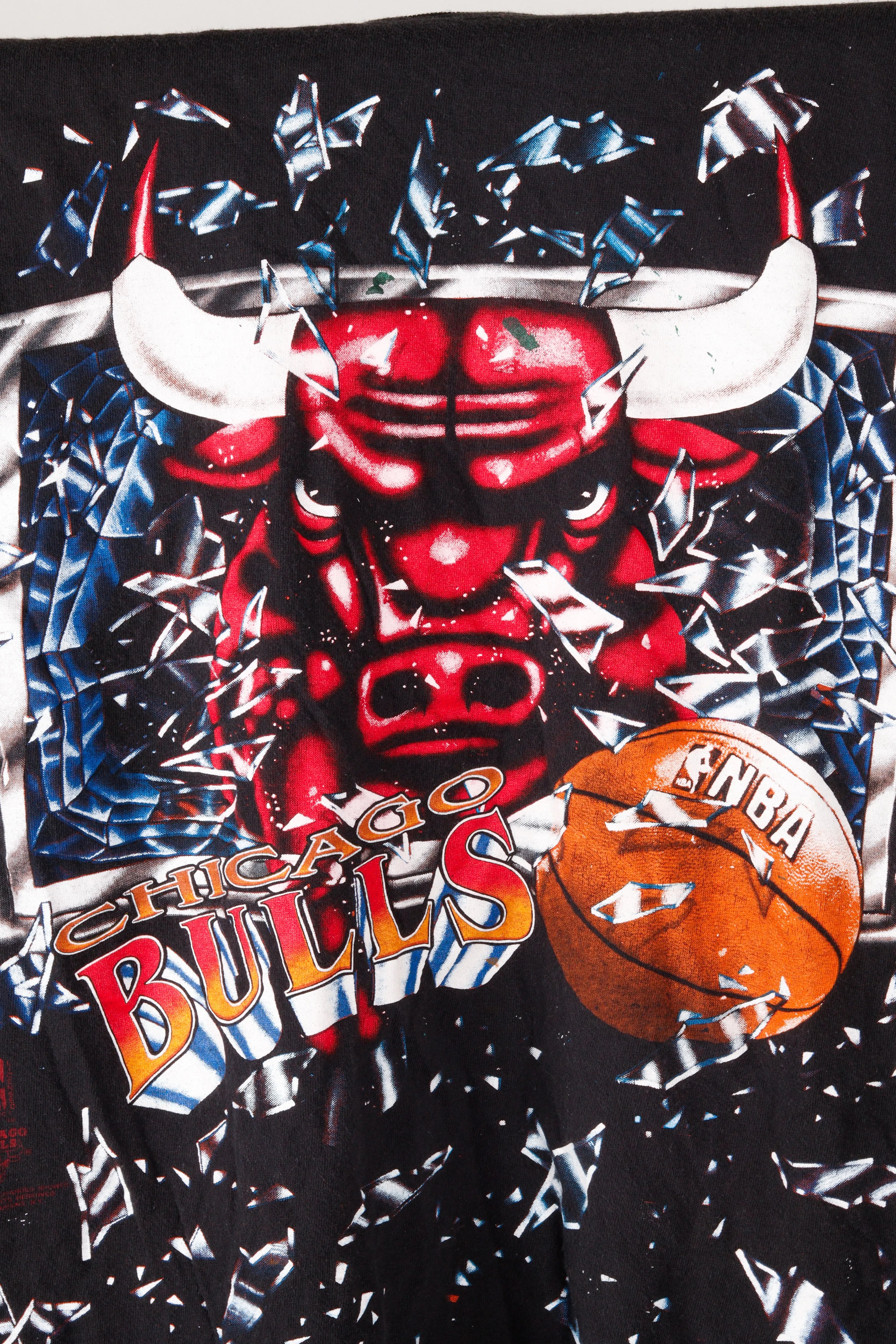 Vintage 1992 Chicago Bulls 'Shattered Backboard Megaprint' T-Shirt