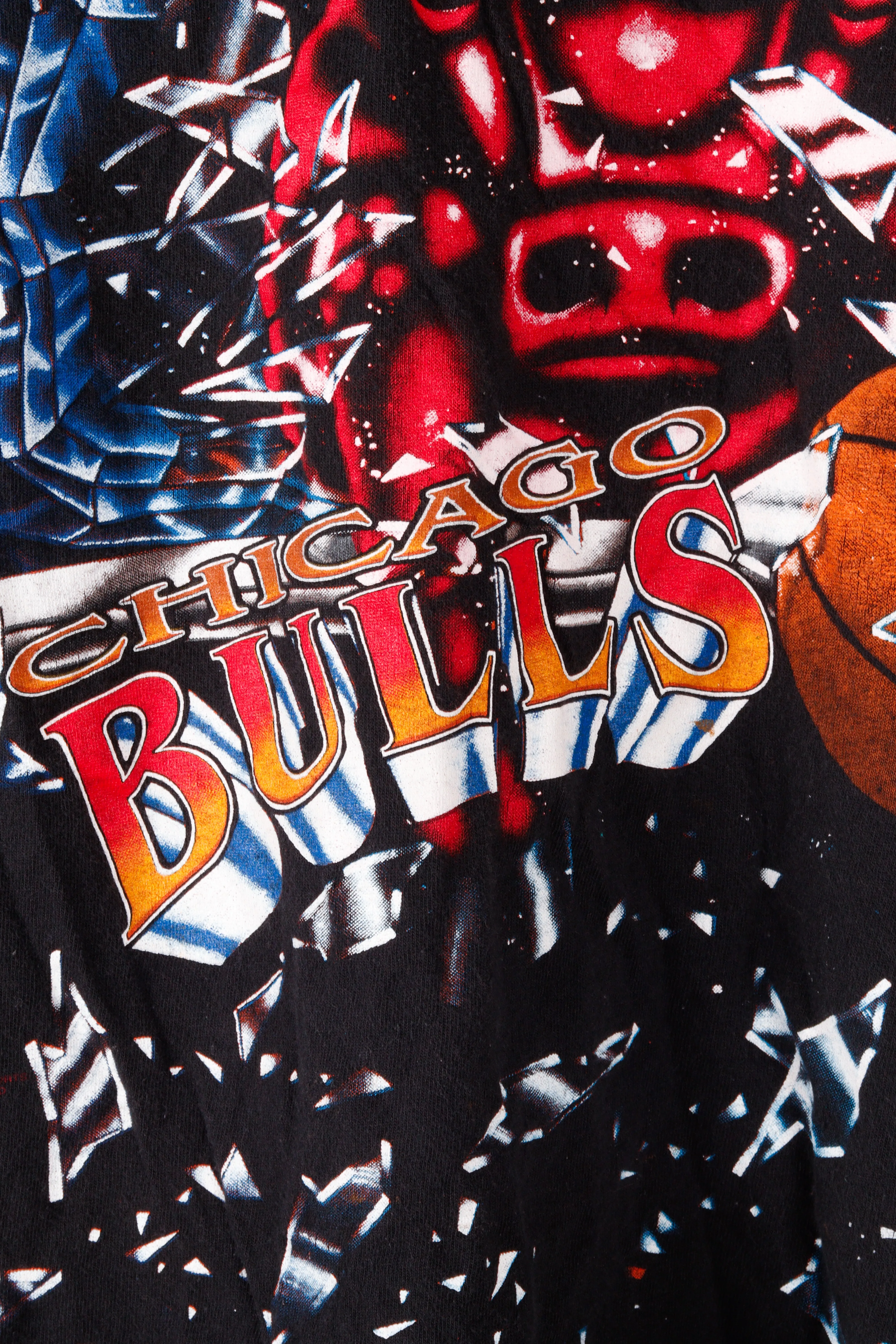 Vintage 1992 Chicago Bulls 'Shattered Backboard Megaprint' T-Shirt