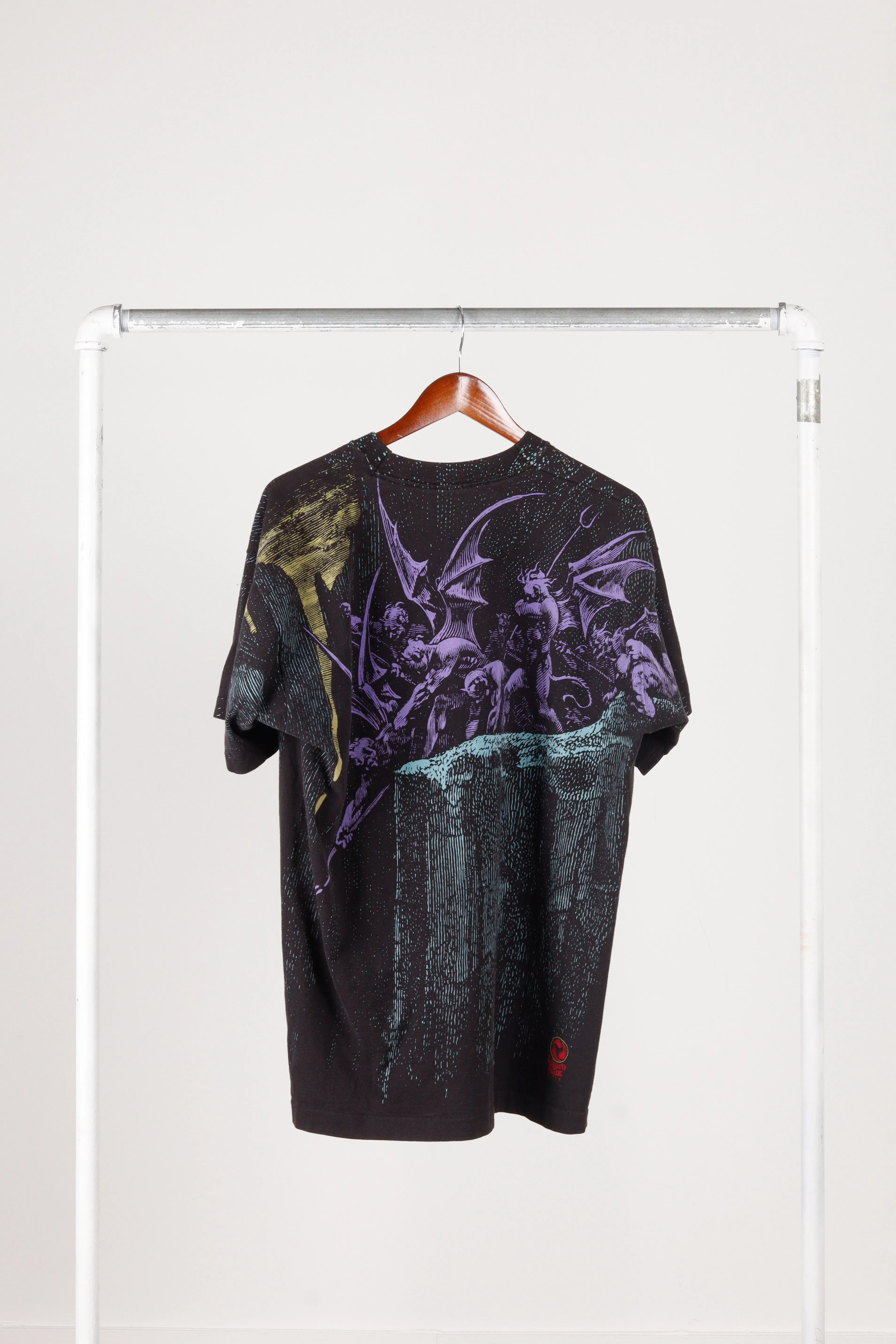 Vintage 1994 Liquid Blue 'Gustave Dore Demons' All-Over Print T-Shirt