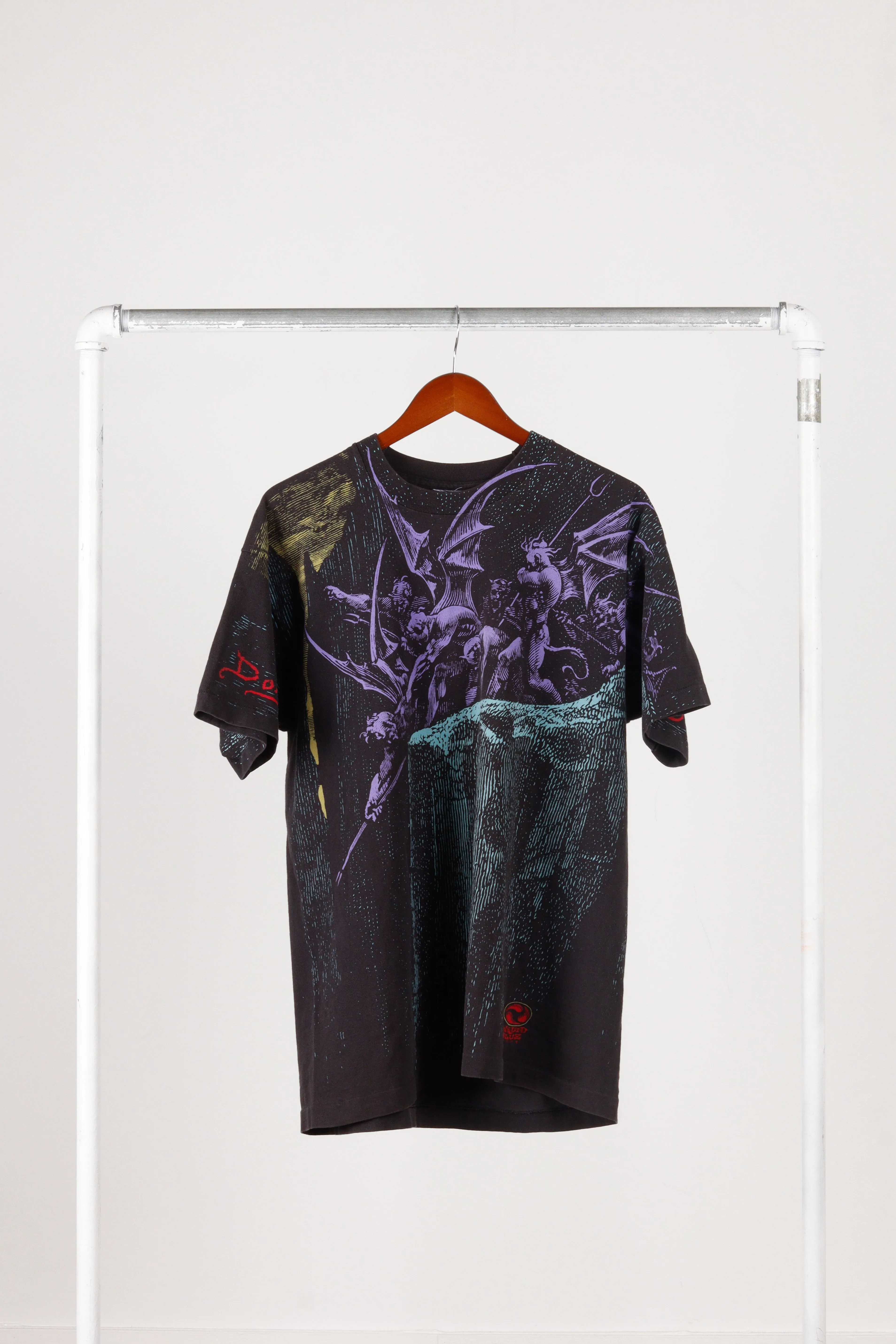 Vintage 1994 Liquid Blue 'Gustave Dore Demons' All-Over Print T-Shirt