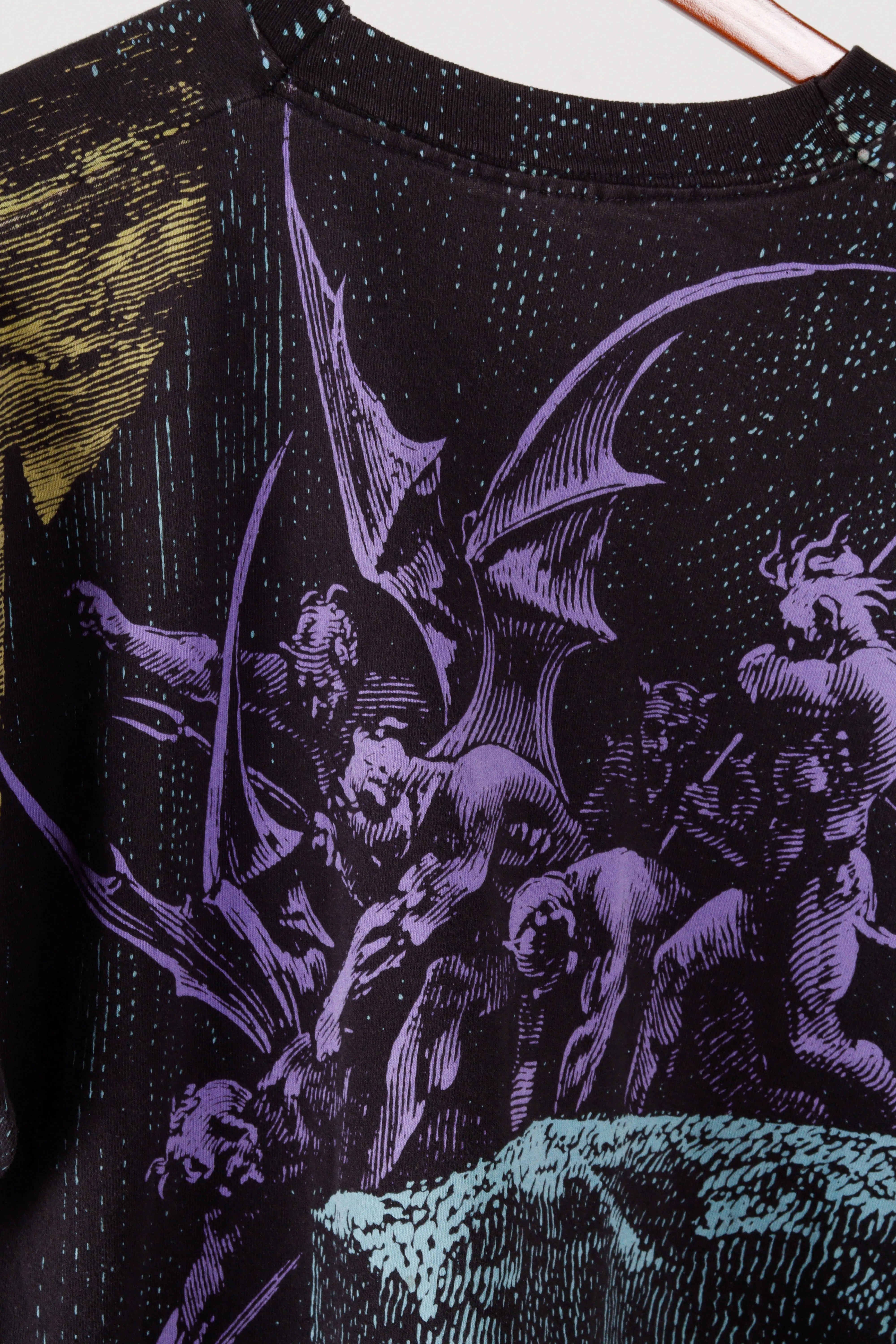 Vintage 1994 Liquid Blue 'Gustave Dore Demons' All-Over Print T-Shirt