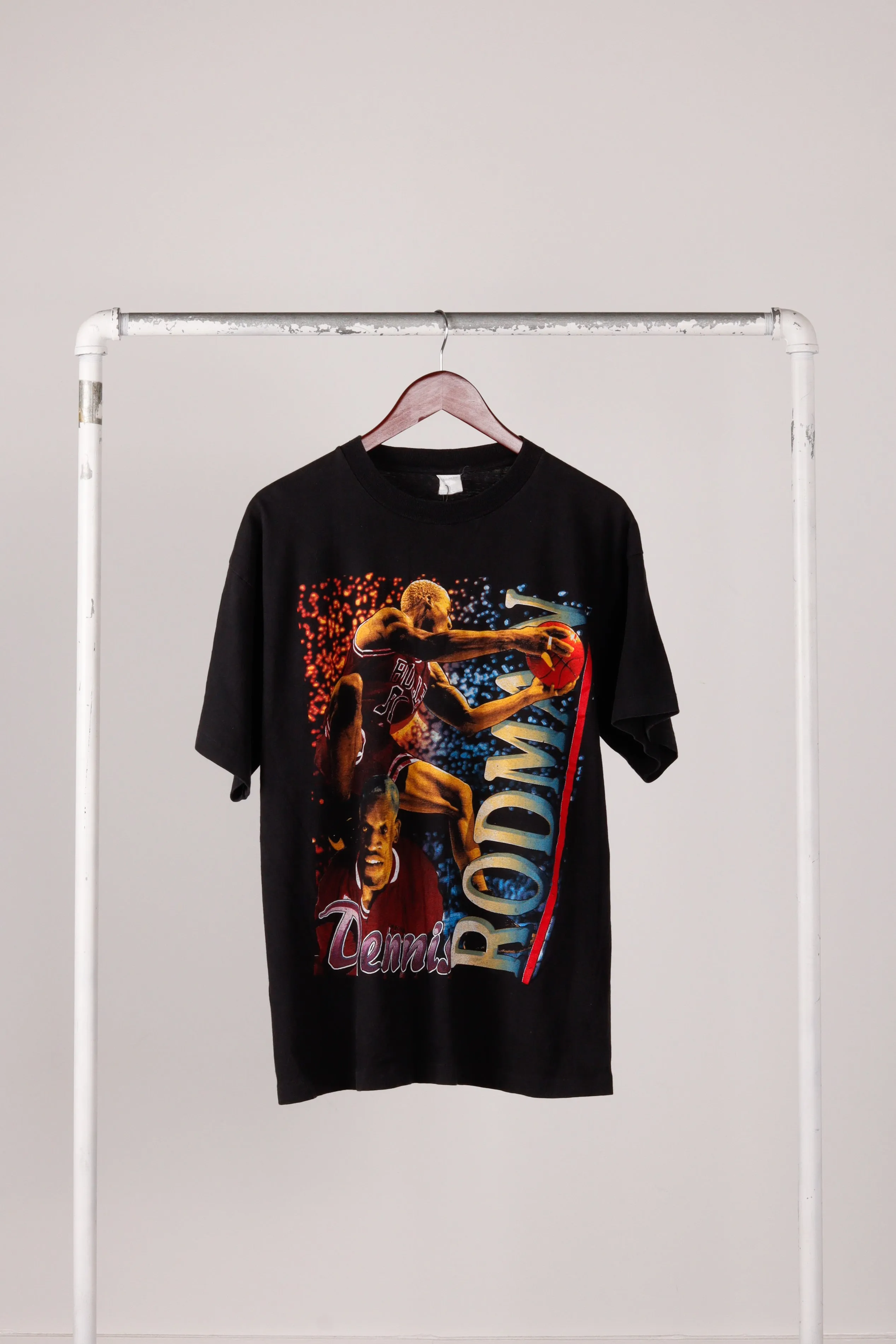 Vintage 1997 Dennis Rodman Jean Claude Van Damme 'Double Team' Rap T-Shirt
