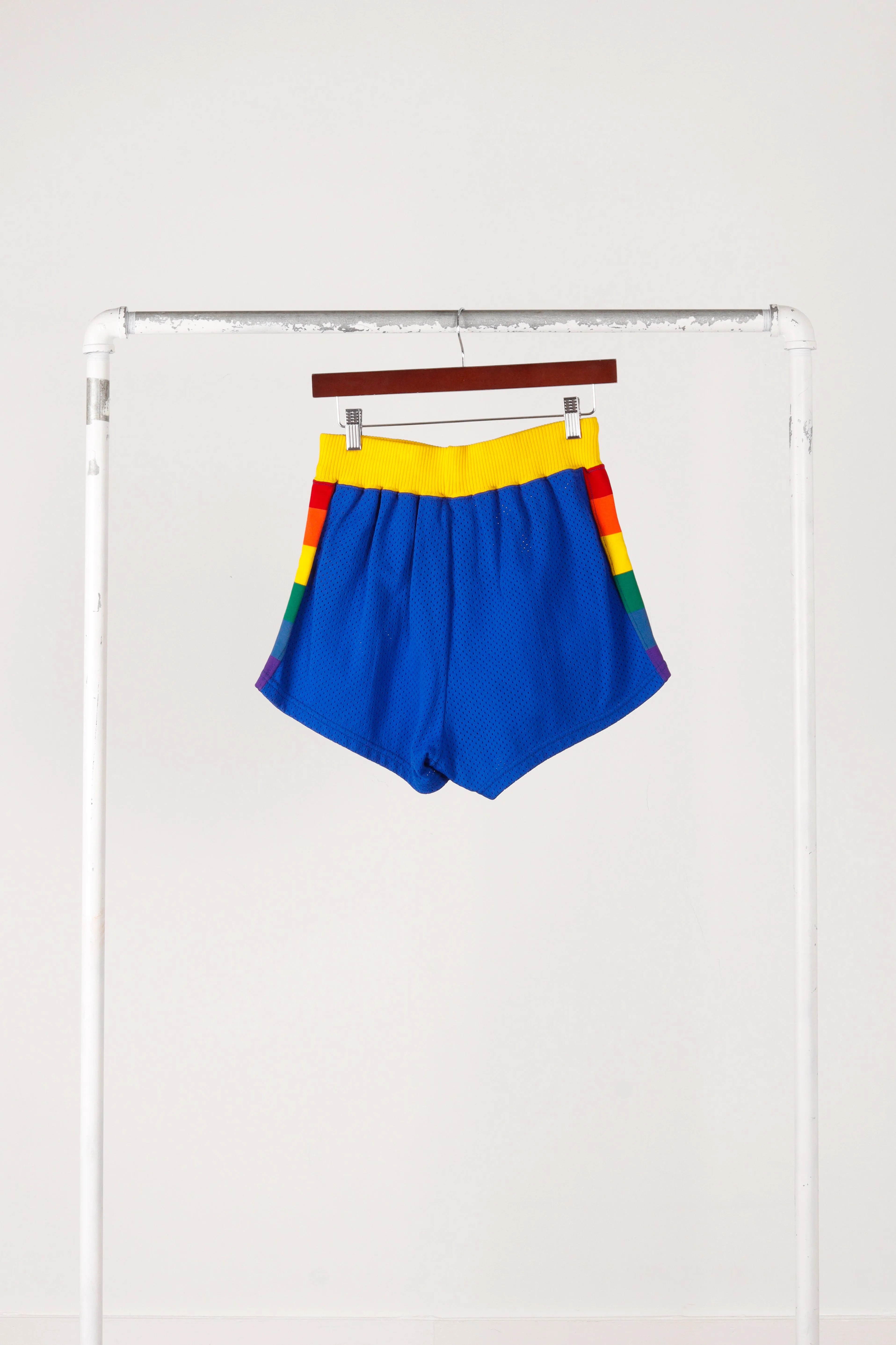 Vintage 80's Sand Knit 'Denver Nuggets Away' Authentic Basketball Shorts