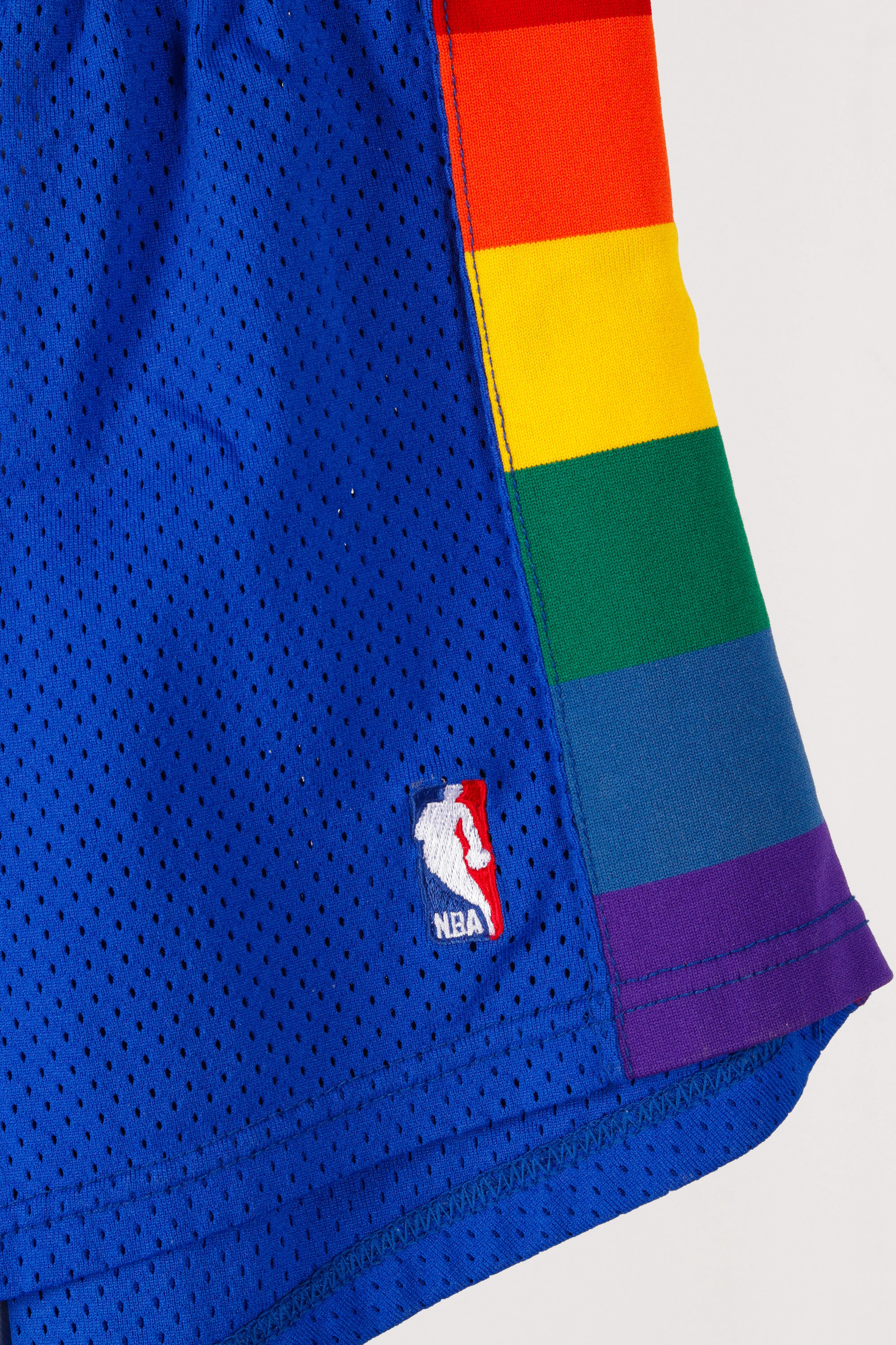 Vintage 80's Sand Knit 'Denver Nuggets Away' Authentic Basketball Shorts