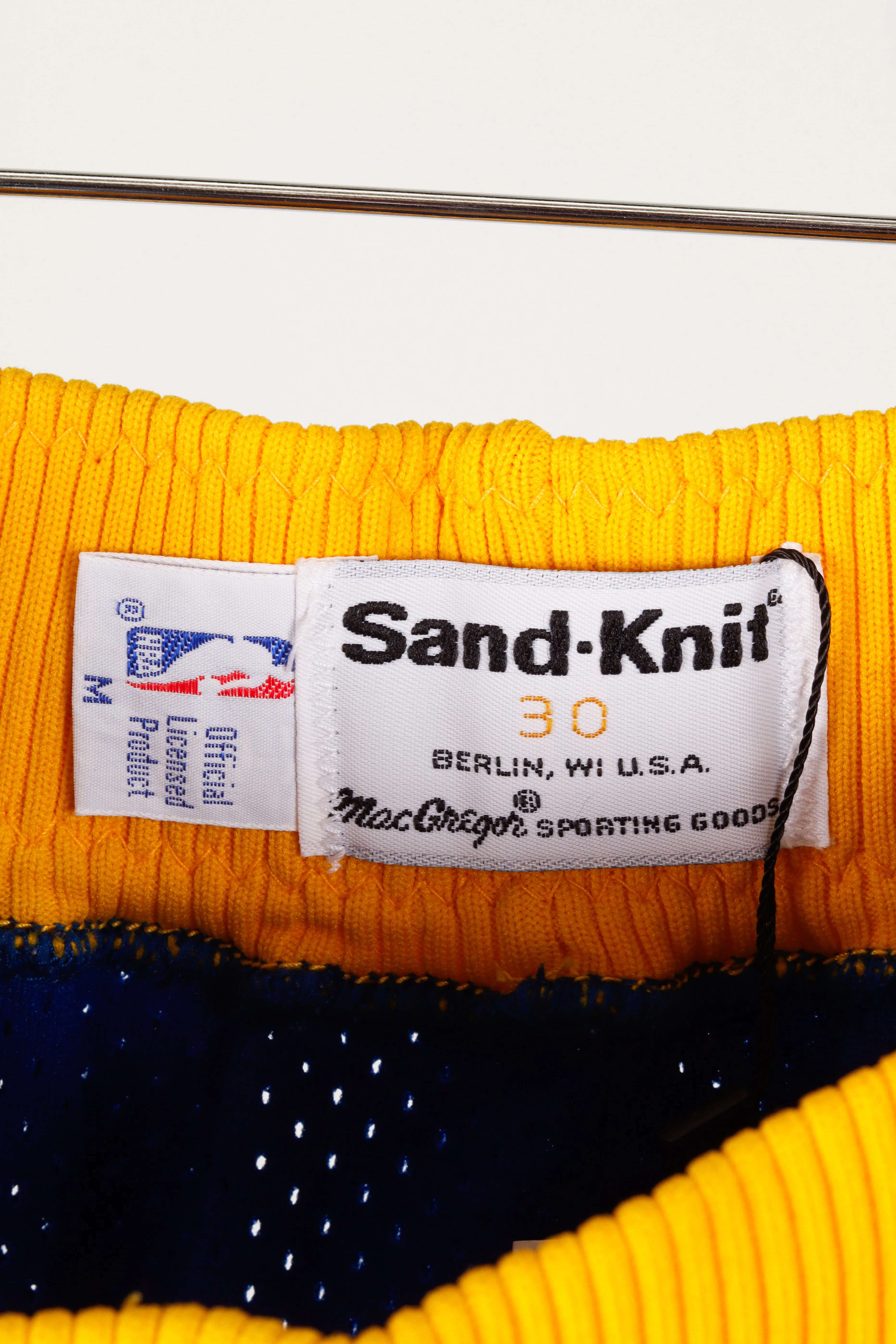 Vintage 80's Sand Knit 'Denver Nuggets Away' Authentic Basketball Shorts