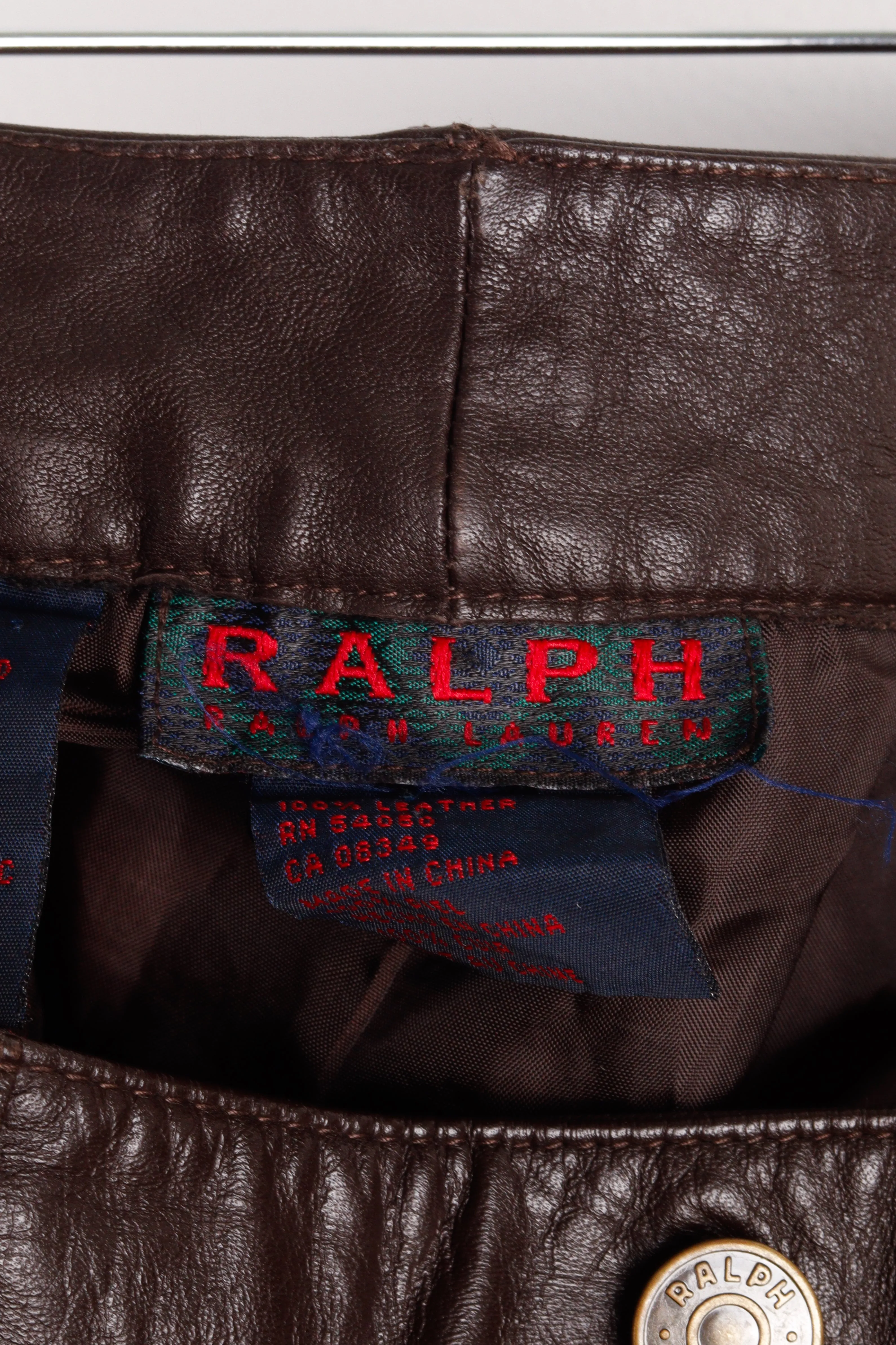 Vintage 90's Ralph by Ralph Lauren 'Boot Cut Leather' Pants