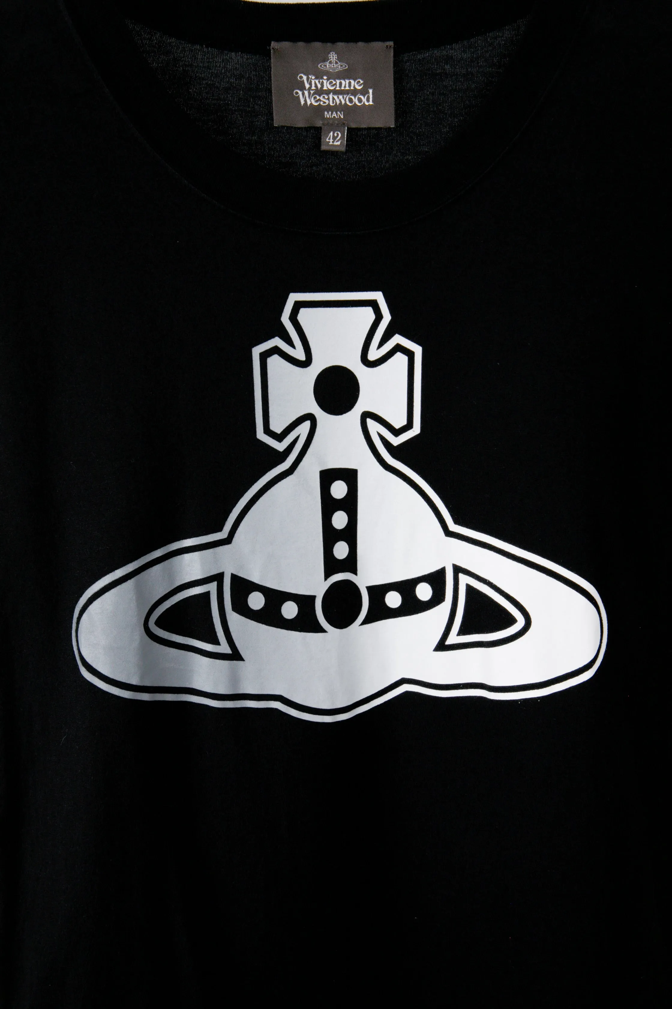 Vivienne Westwood MAN 'Gradient Fade Orb Logo' T-Shirt Black