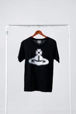 Vivienne Westwood MAN 'Gradient Fade Orb Logo' T-Shirt Black