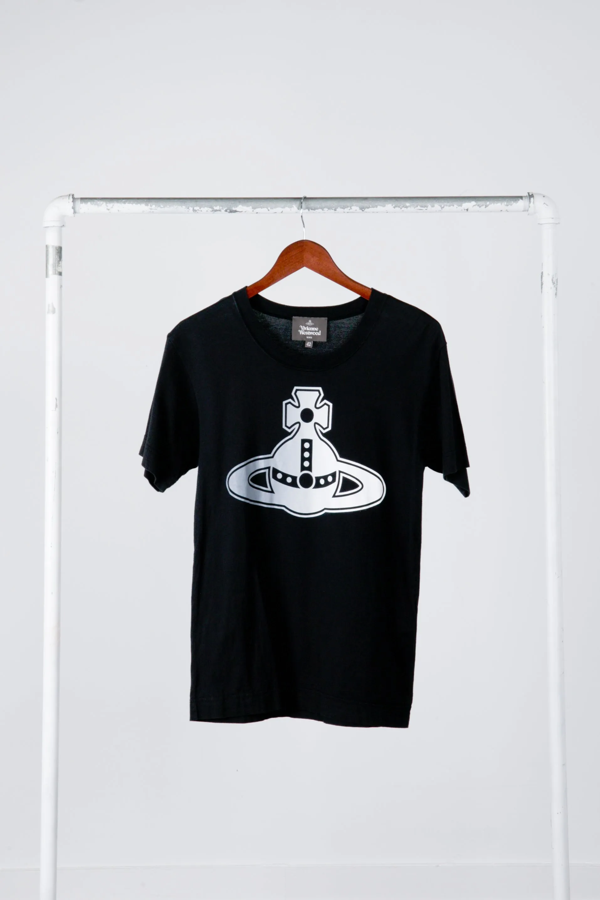 Vivienne Westwood MAN 'Gradient Fade Orb Logo' T-Shirt Black