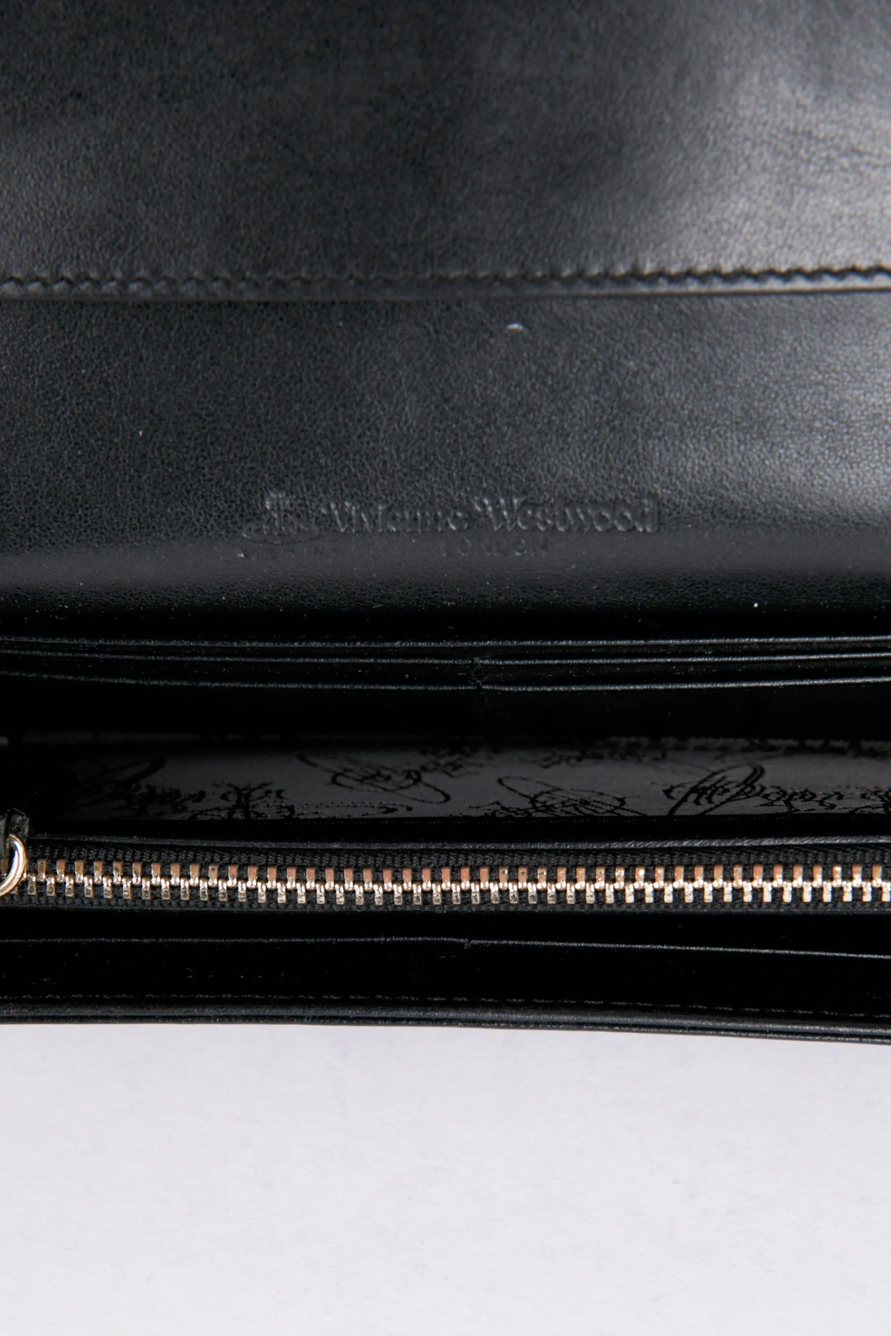 Vivienne Westwood 'Opio Saffiano Leather' Long Wallet Black