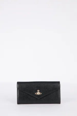 Vivienne Westwood 'Opio Saffiano Leather' Long Wallet Black