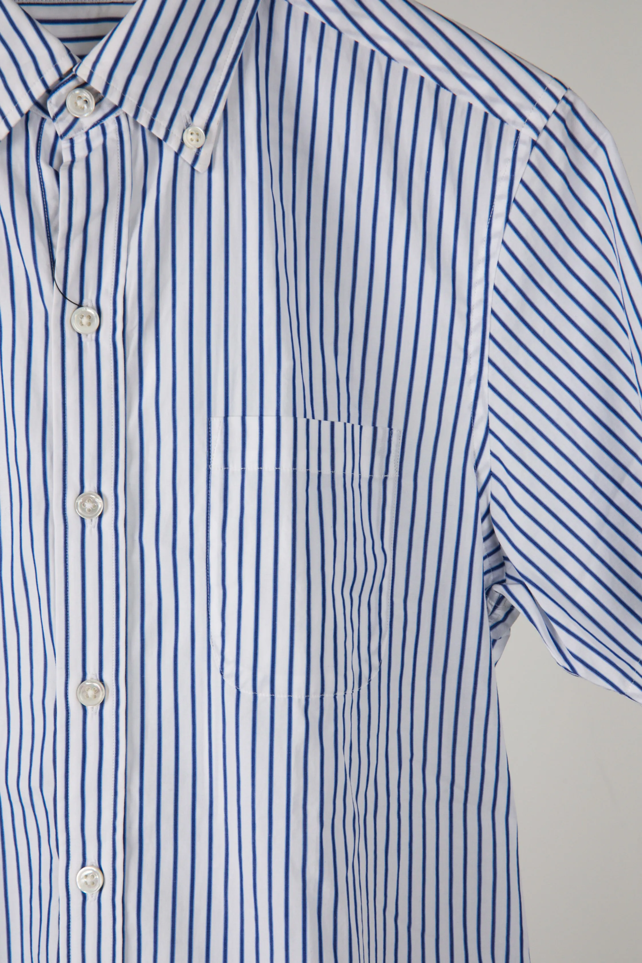 Wacko Maria Guilty Parties Pinstripe Oxford S/S Shirt Blue