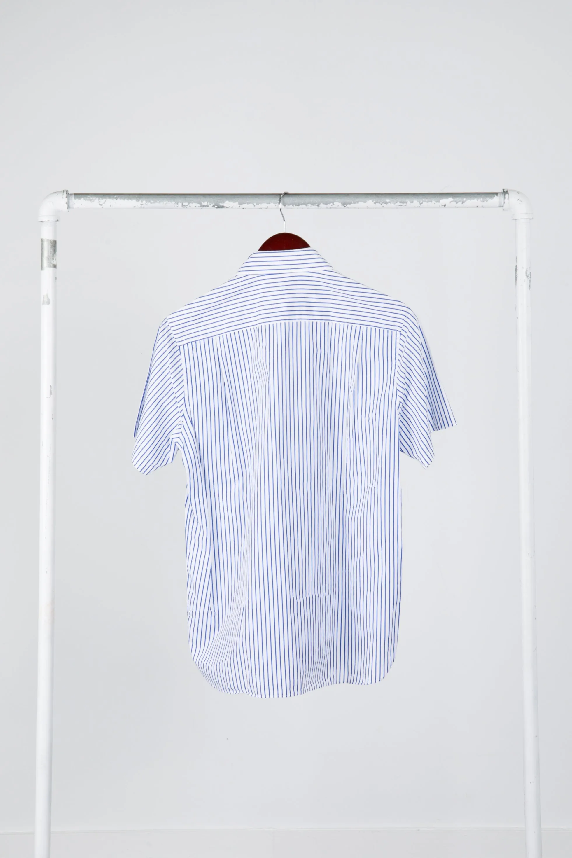 Wacko Maria Guilty Parties Pinstripe Oxford S/S Shirt Blue
