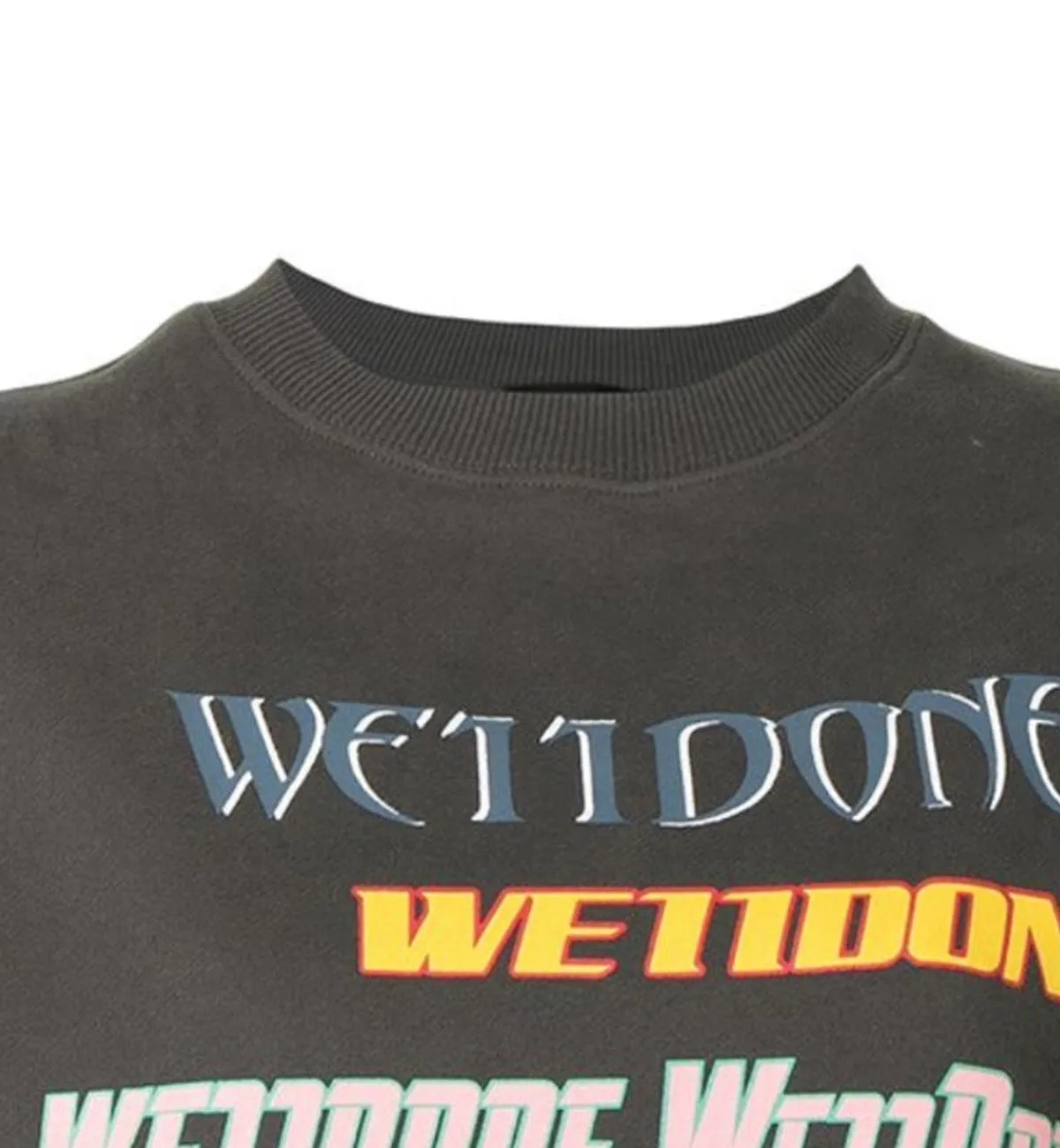 WE11DONE Multi Logo Long Sleeve T-shirt (Grey)